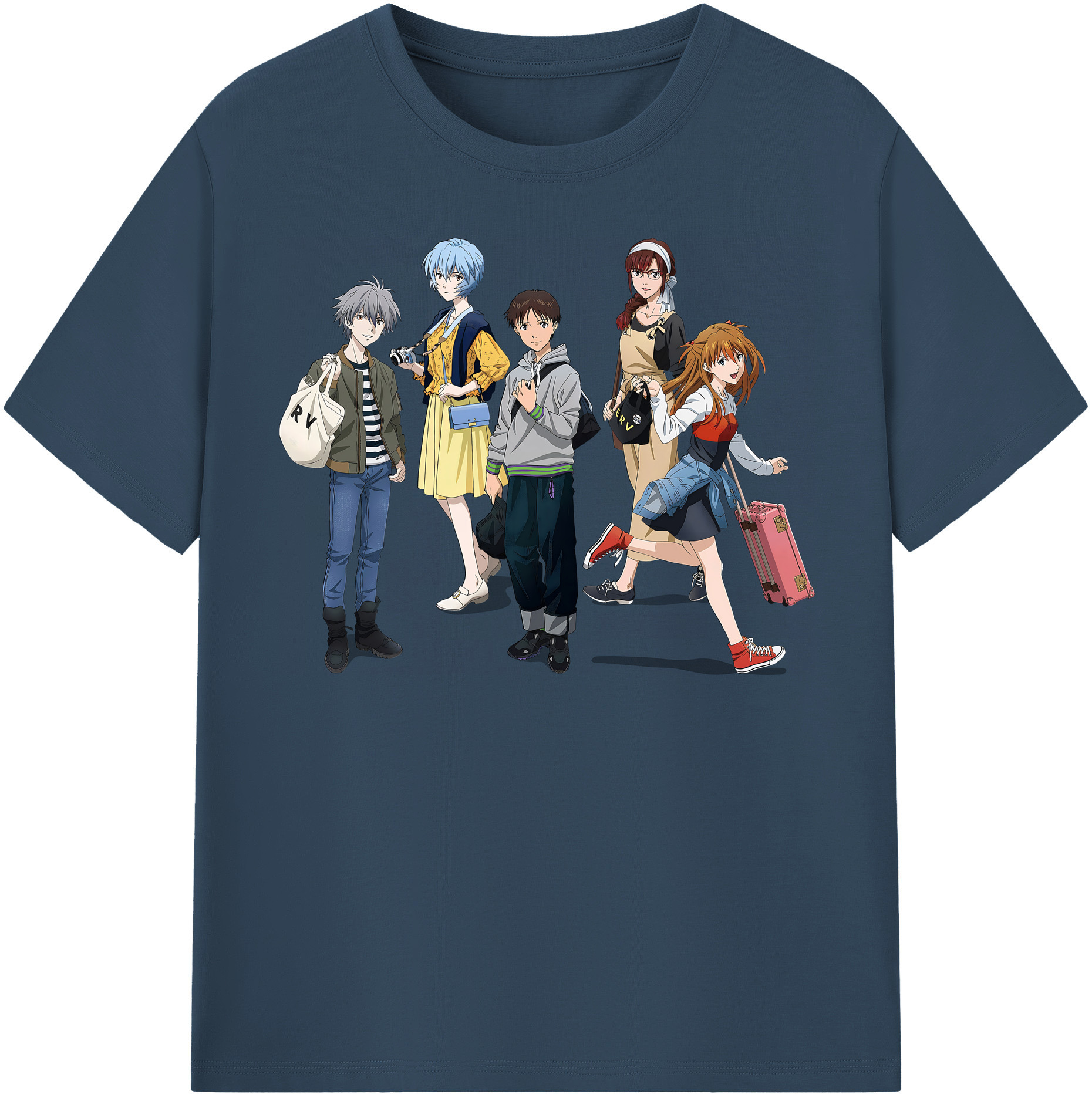 （画像用） EVA 新世紀エヴァンゲリオン レディースカジュアルプリントTシャツ（綿100％）