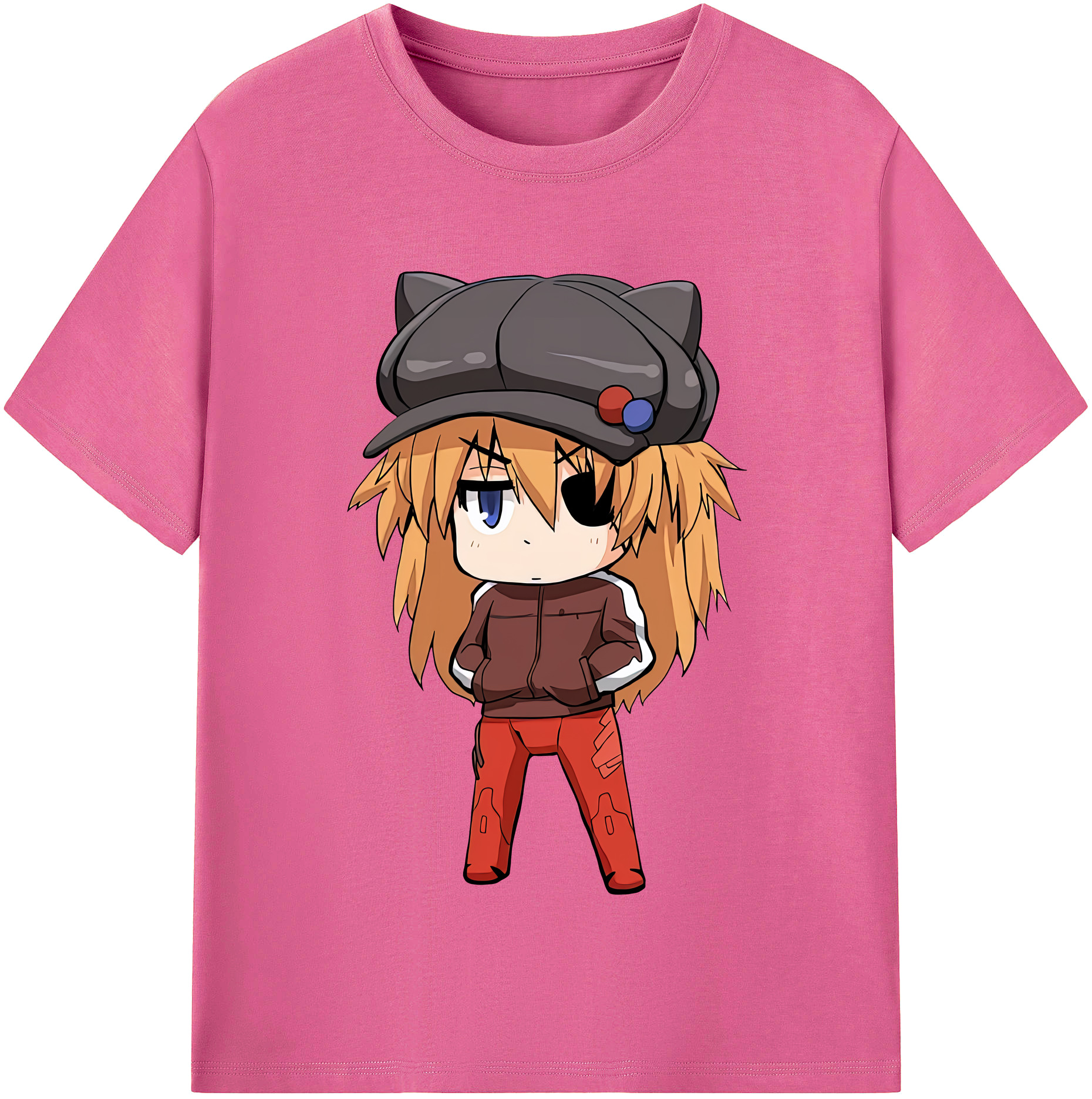 （画像用） EVA 新世紀エヴァンゲリオン レディースカジュアルプリントTシャツ（綿100％）