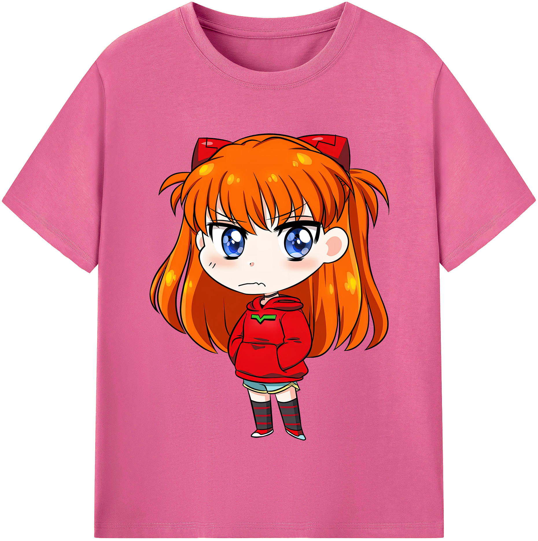 （画像用） EVA 新世紀エヴァンゲリオン レディースカジュアルプリントTシャツ（綿100％）
