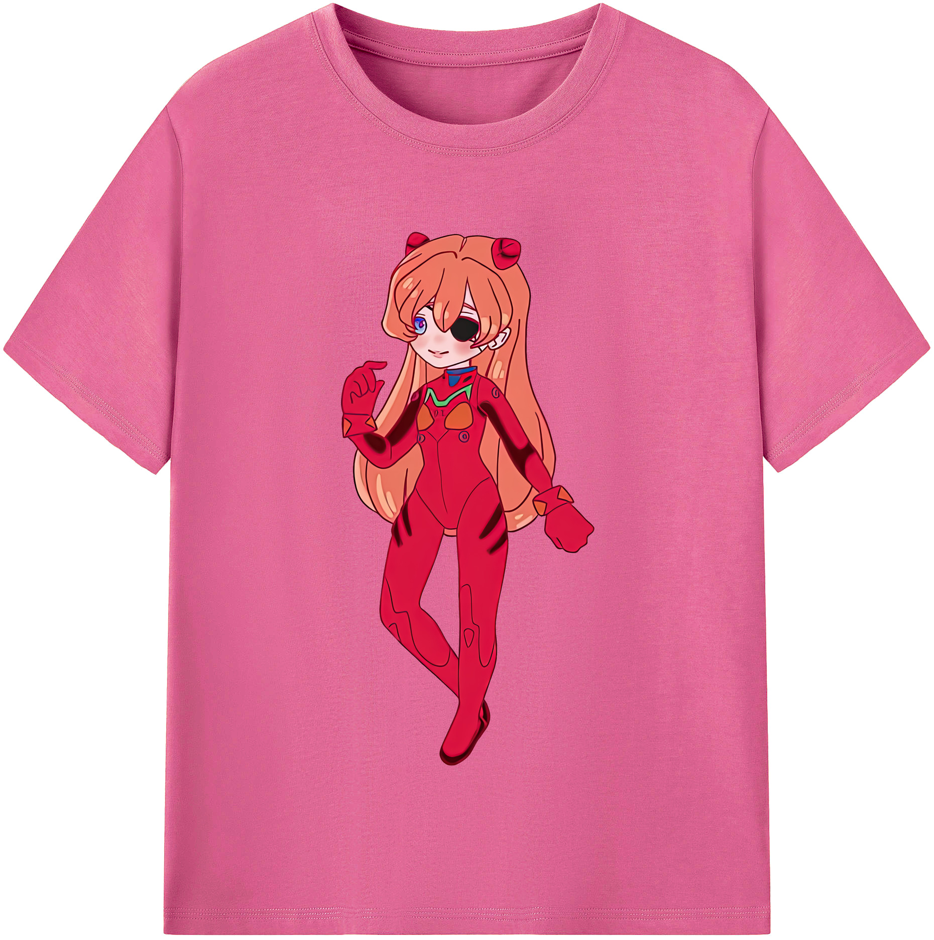 （画像用） EVA 新世紀エヴァンゲリオン レディースカジュアルプリントTシャツ（綿100％）