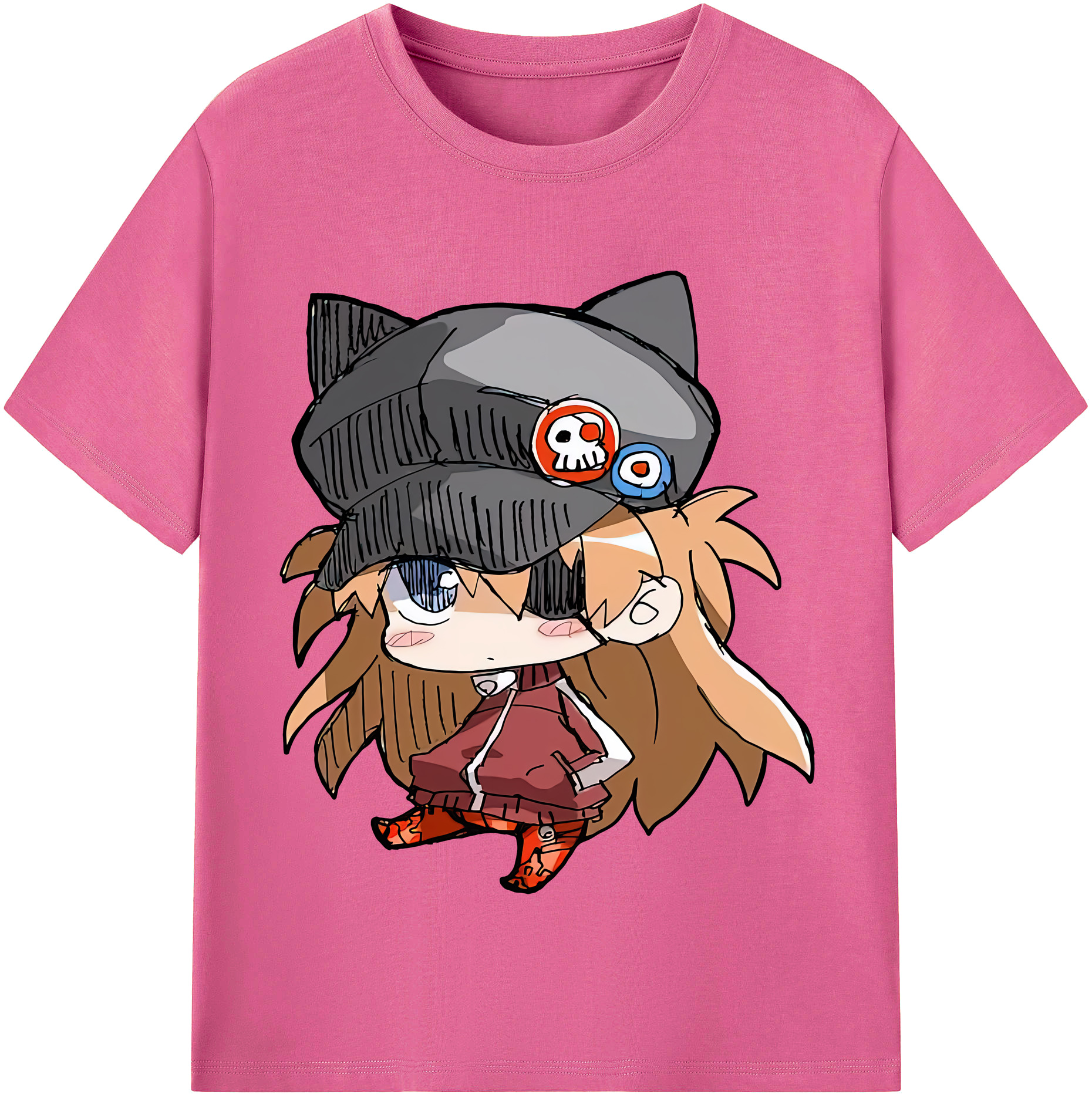 （画像用） EVA 新世紀エヴァンゲリオン レディースカジュアルプリントTシャツ（綿100％）