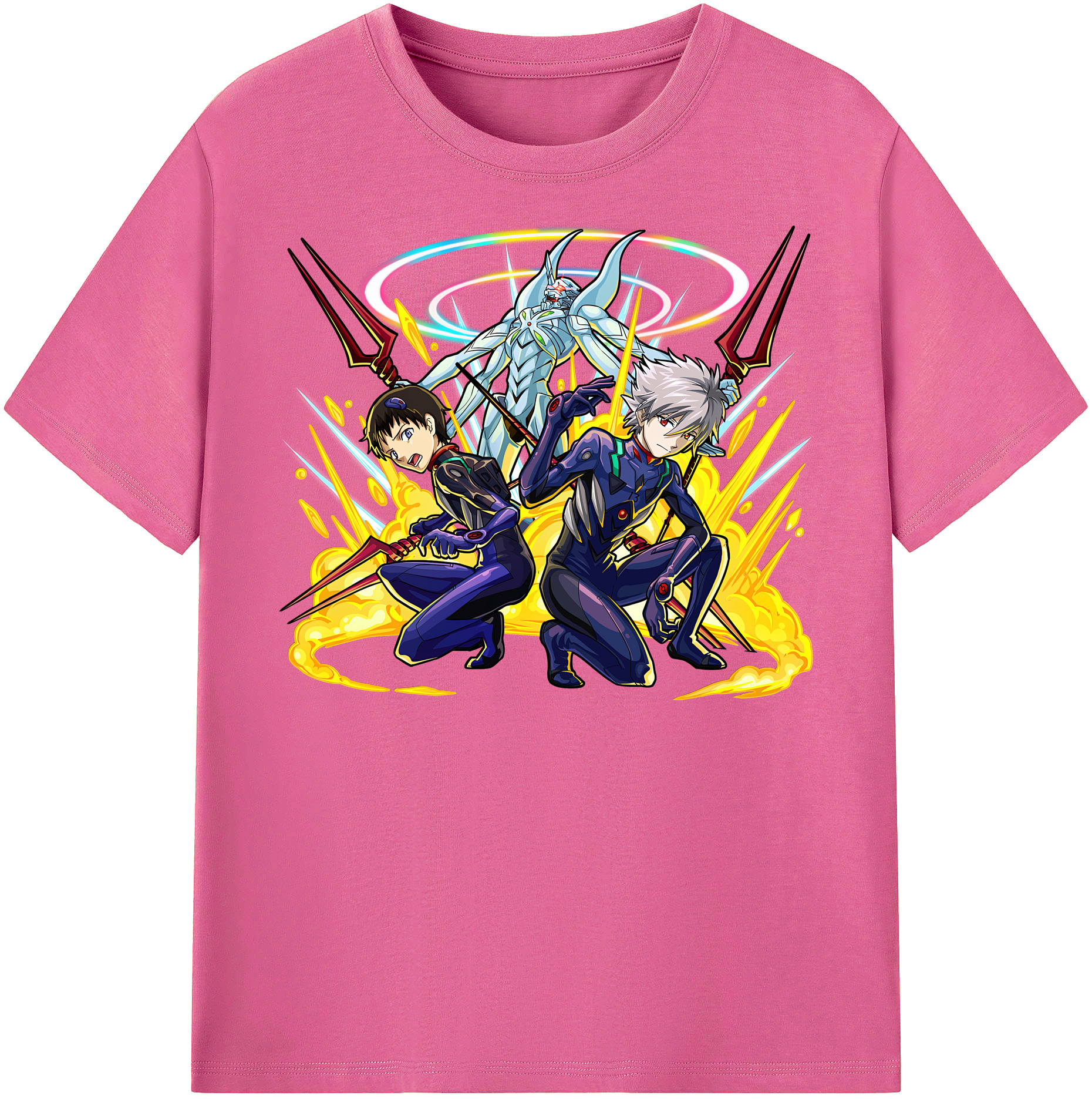 （画像用） EVA 新世紀エヴァンゲリオン レディースカジュアルプリントTシャツ（綿100％）