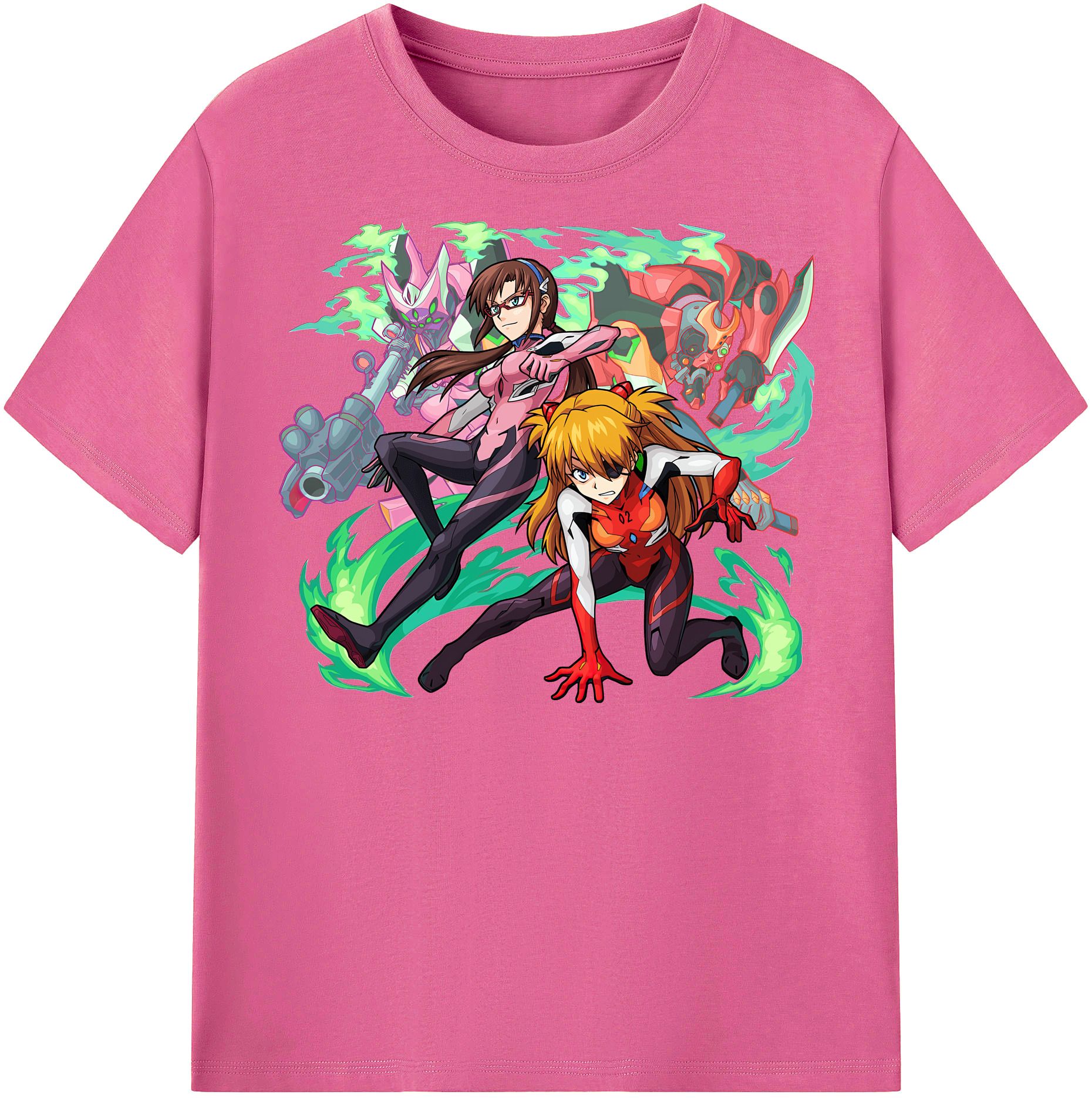 （画像用） EVA 新世紀エヴァンゲリオン レディースカジュアルプリントTシャツ（綿100％）
