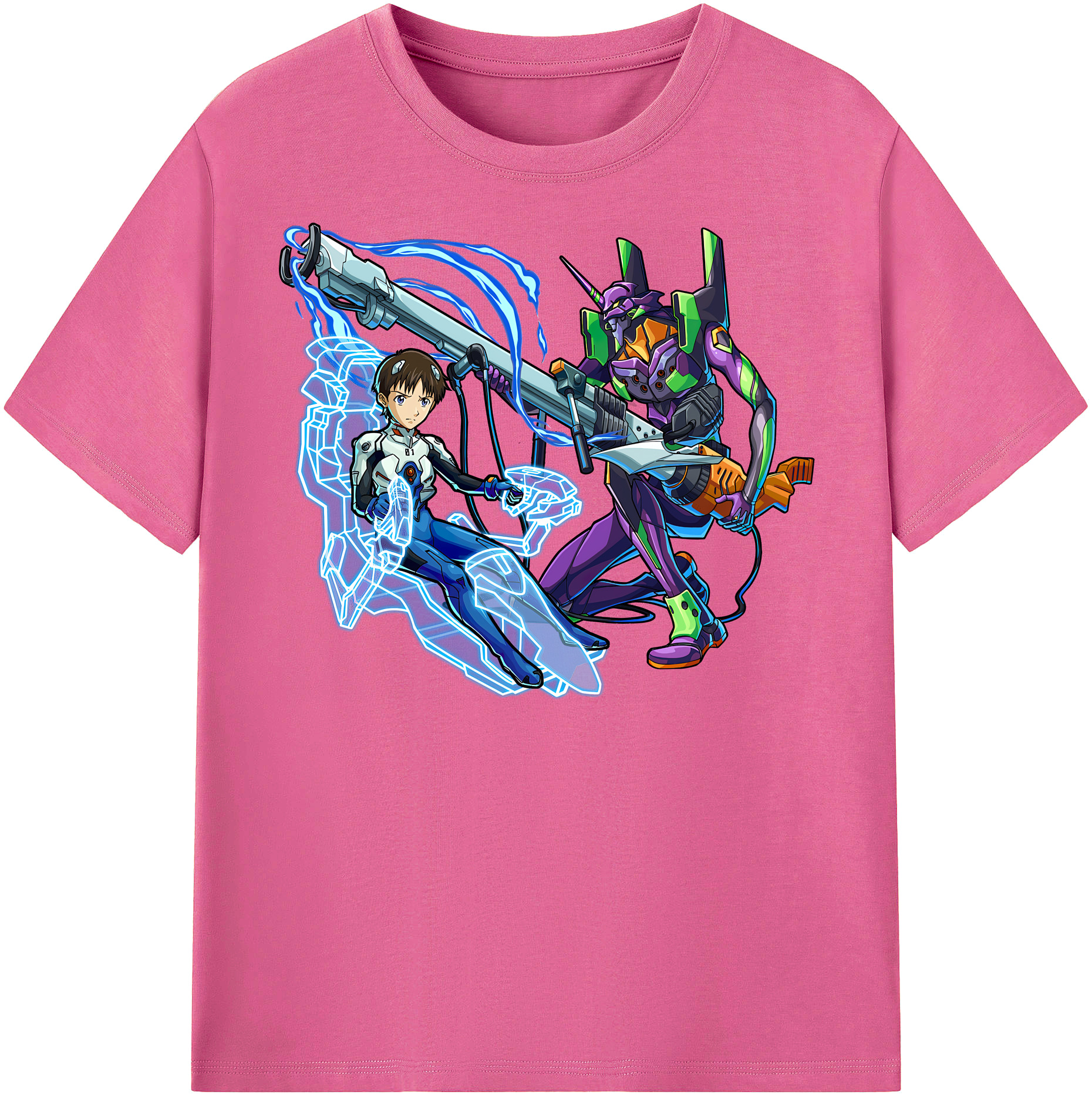（画像用） EVA 新世紀エヴァンゲリオン レディースカジュアルプリントTシャツ（綿100％）