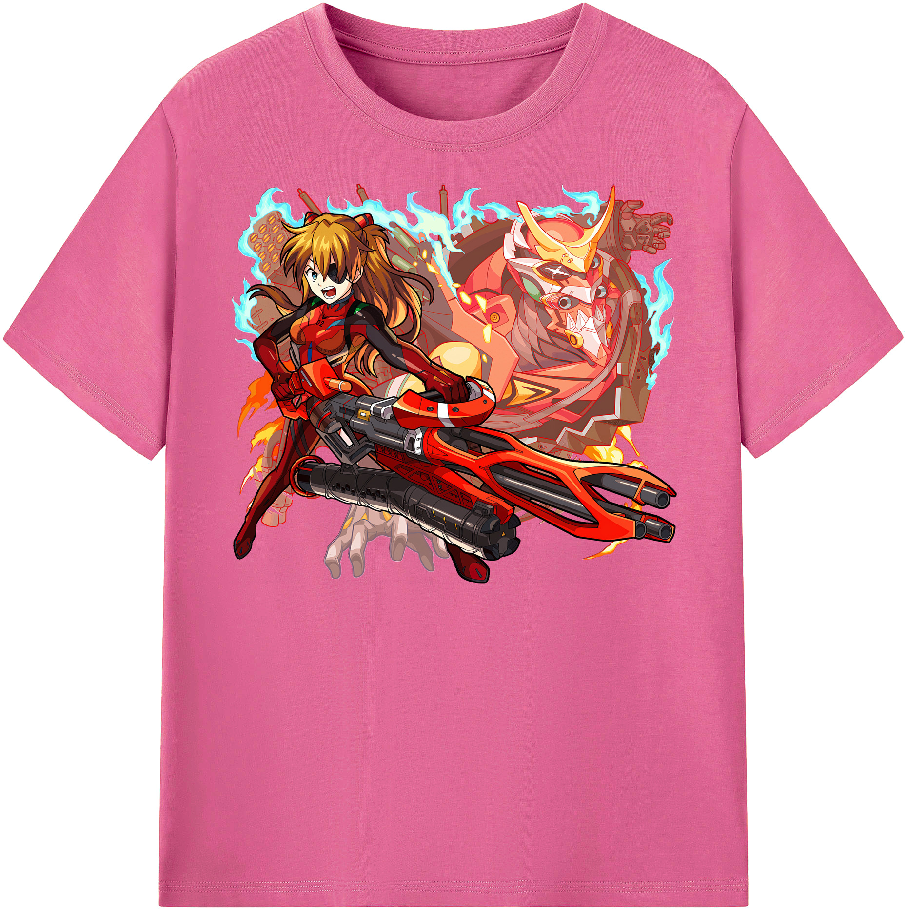（画像用） EVA 新世紀エヴァンゲリオン レディースカジュアルプリントTシャツ（綿100％）
