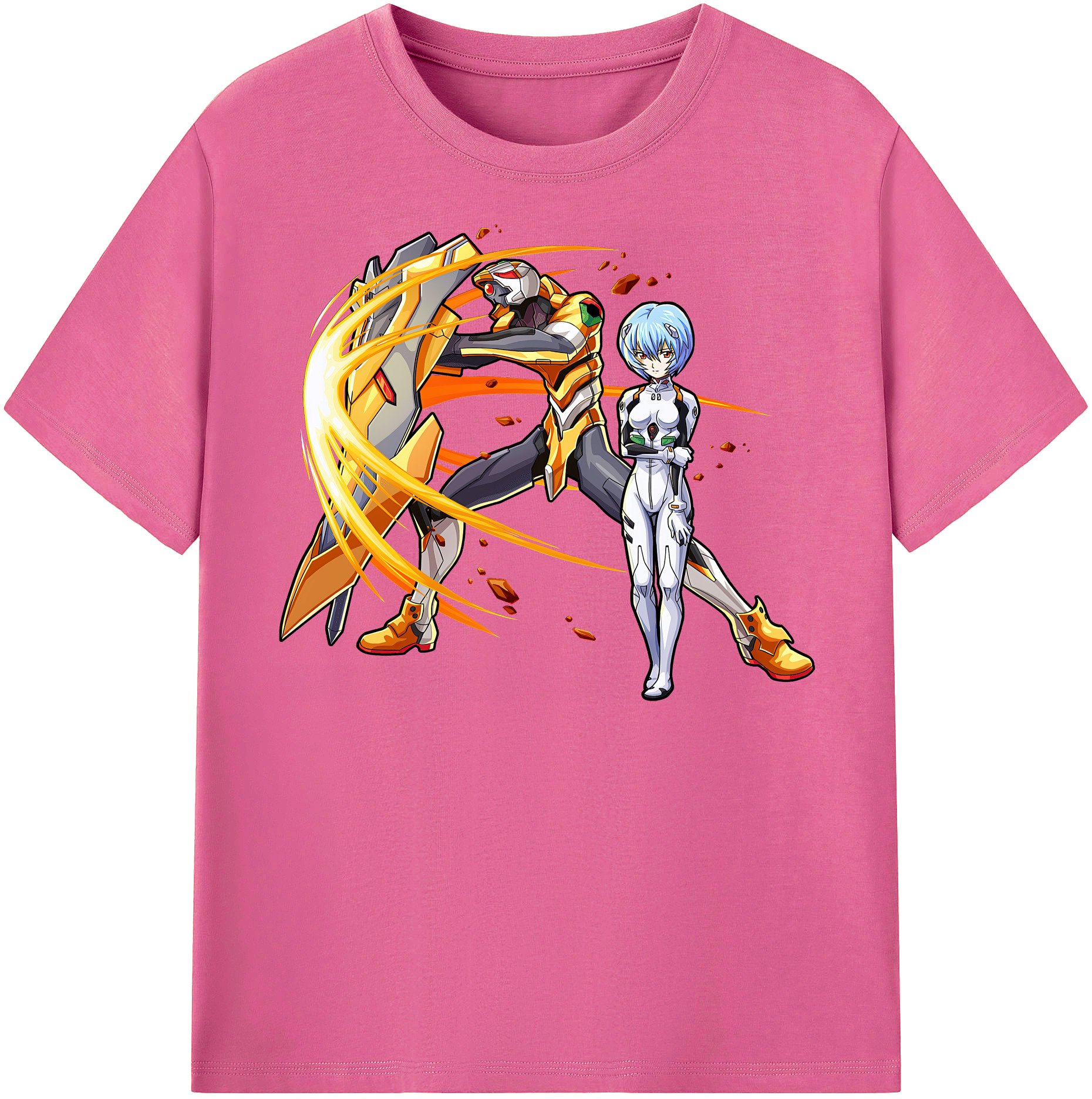 （画像用） EVA 新世紀エヴァンゲリオン レディースカジュアルプリントTシャツ（綿100％）