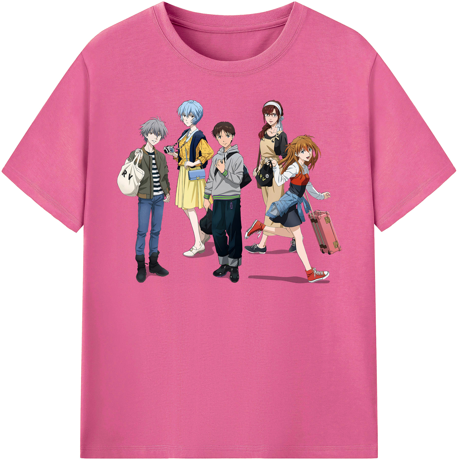 （画像用） EVA 新世紀エヴァンゲリオン レディースカジュアルプリントTシャツ（綿100％）
