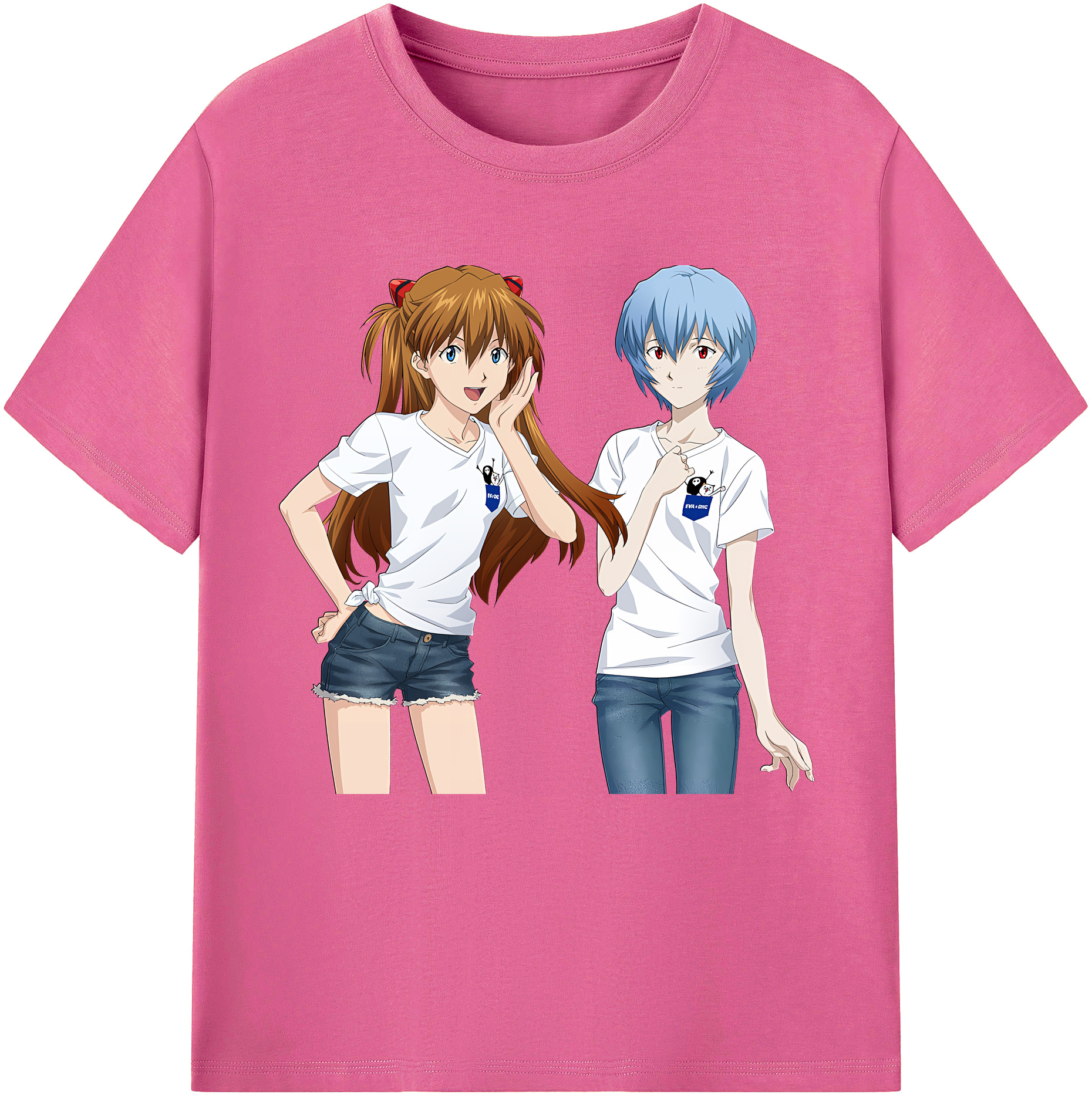 （画像用） EVA 新世紀エヴァンゲリオン レディースカジュアルプリントTシャツ（綿100％）