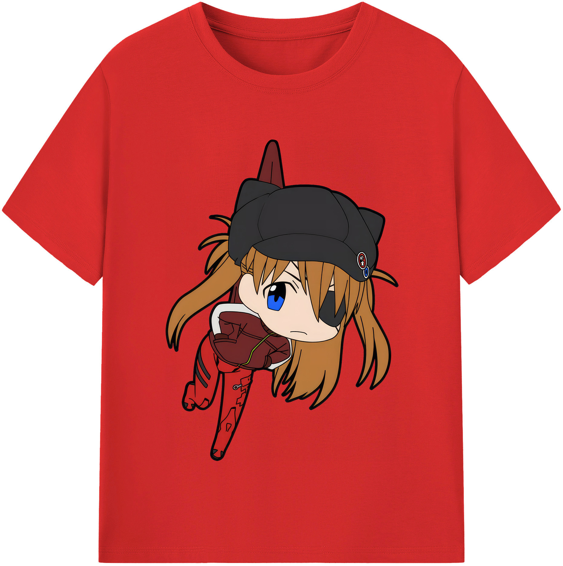（画像用） EVA 新世紀エヴァンゲリオン レディースカジュアルプリントTシャツ（綿100％）