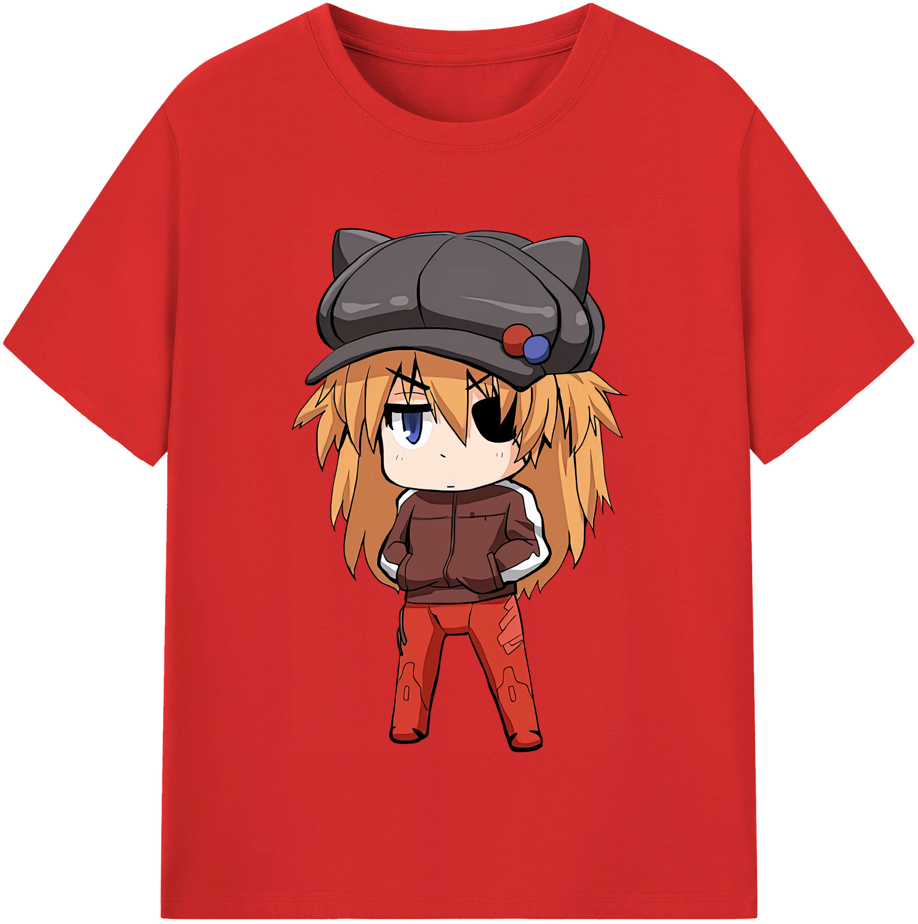 （画像用） EVA 新世紀エヴァンゲリオン レディースカジュアルプリントTシャツ（綿100％）
