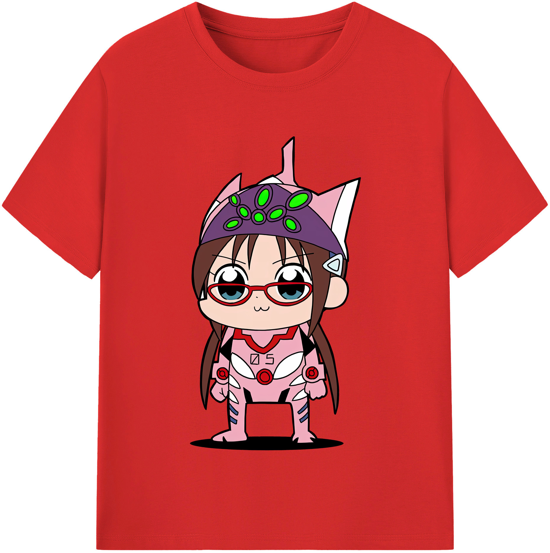 （画像用） EVA 新世紀エヴァンゲリオン レディースカジュアルプリントTシャツ（綿100％）