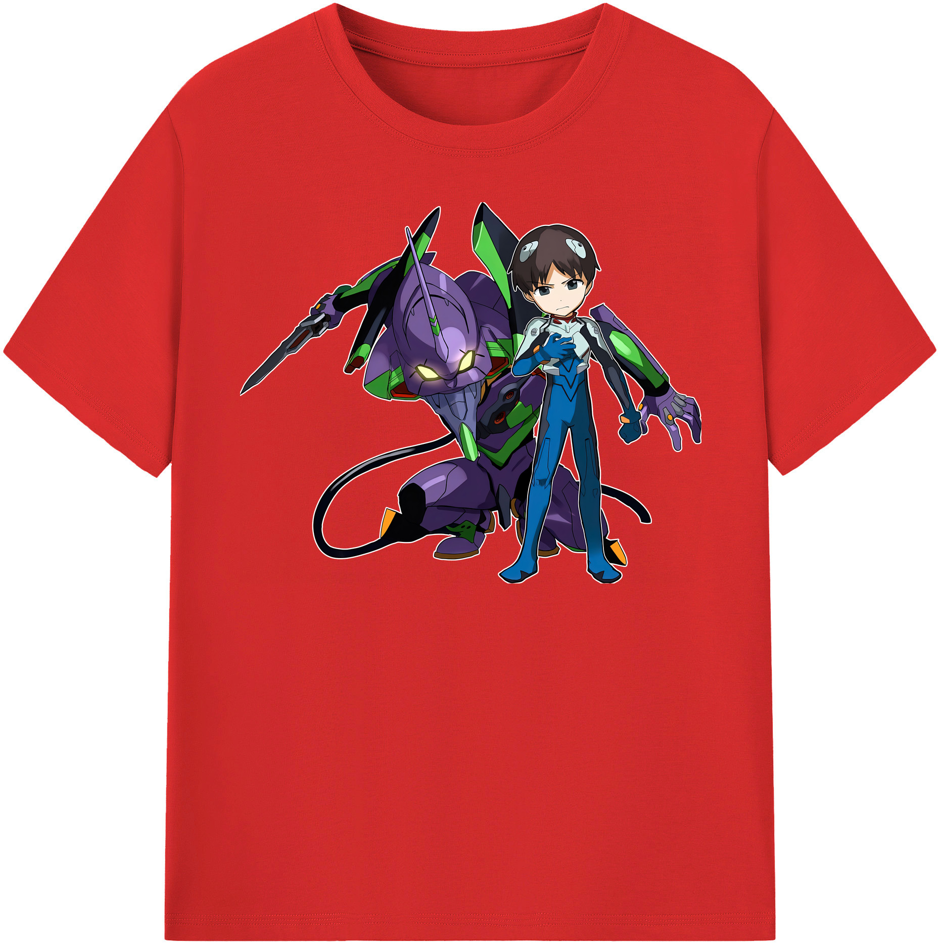 （画像用） EVA 新世紀エヴァンゲリオン レディースカジュアルプリントTシャツ（綿100％）