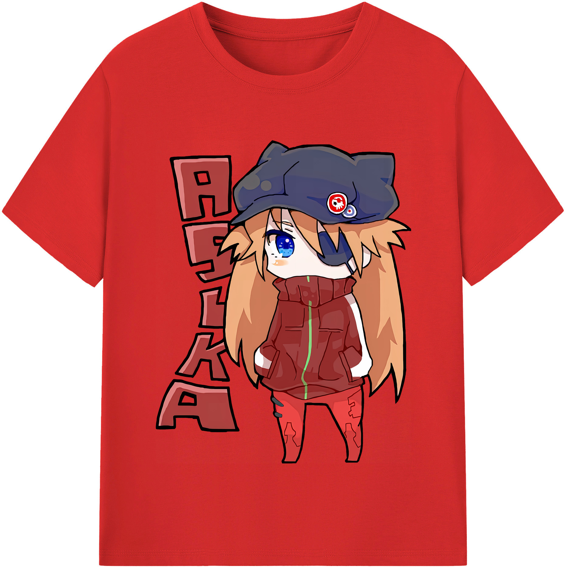 （画像用） EVA 新世紀エヴァンゲリオン レディースカジュアルプリントTシャツ（綿100％）