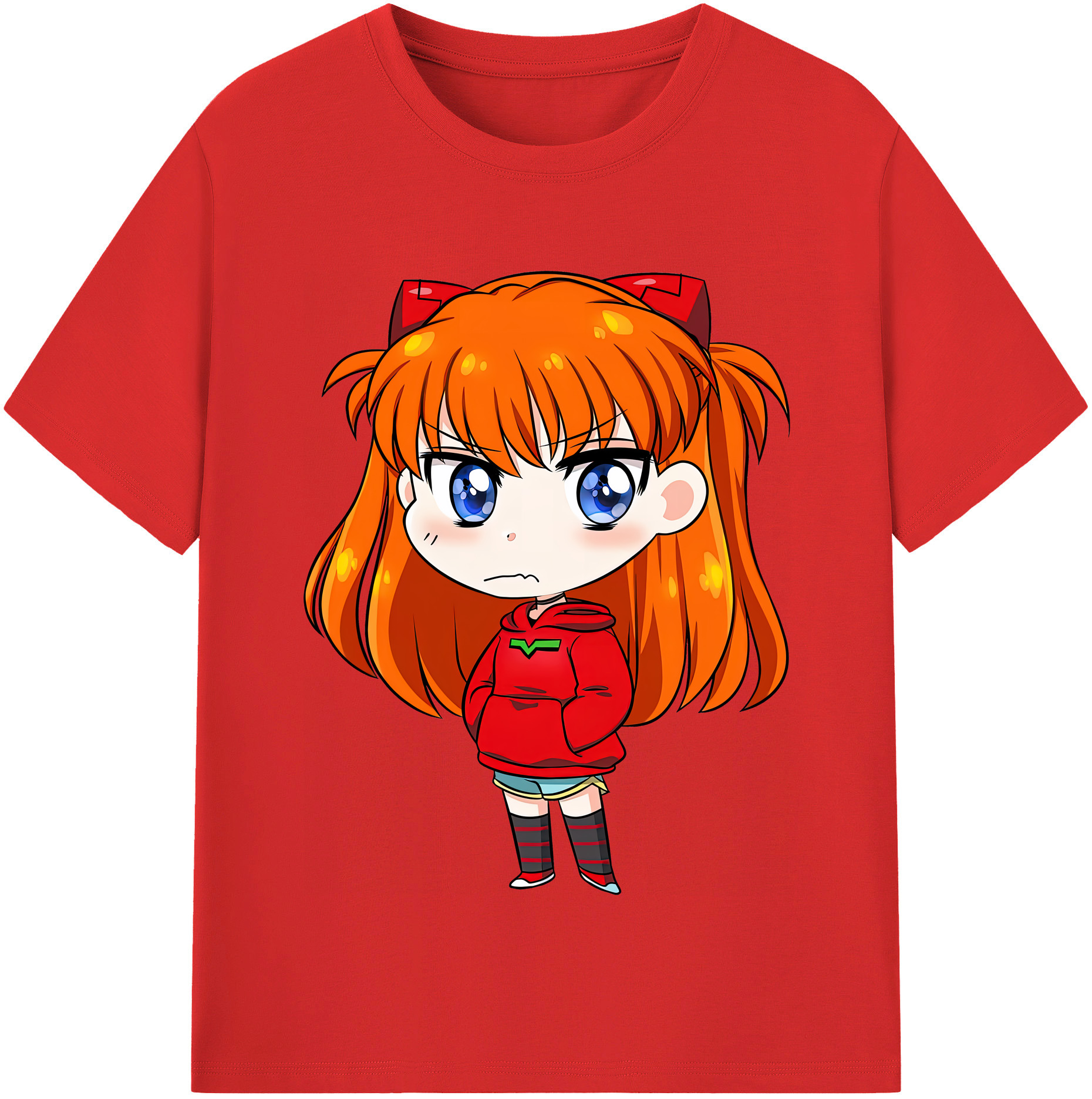 （画像用） EVA 新世紀エヴァンゲリオン レディースカジュアルプリントTシャツ（綿100％）