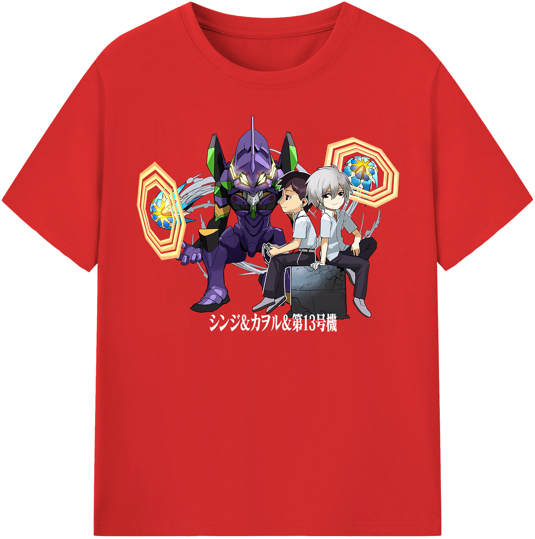 （画像用） EVA 新世紀エヴァンゲリオン レディースカジュアルプリントTシャツ（綿100％）
