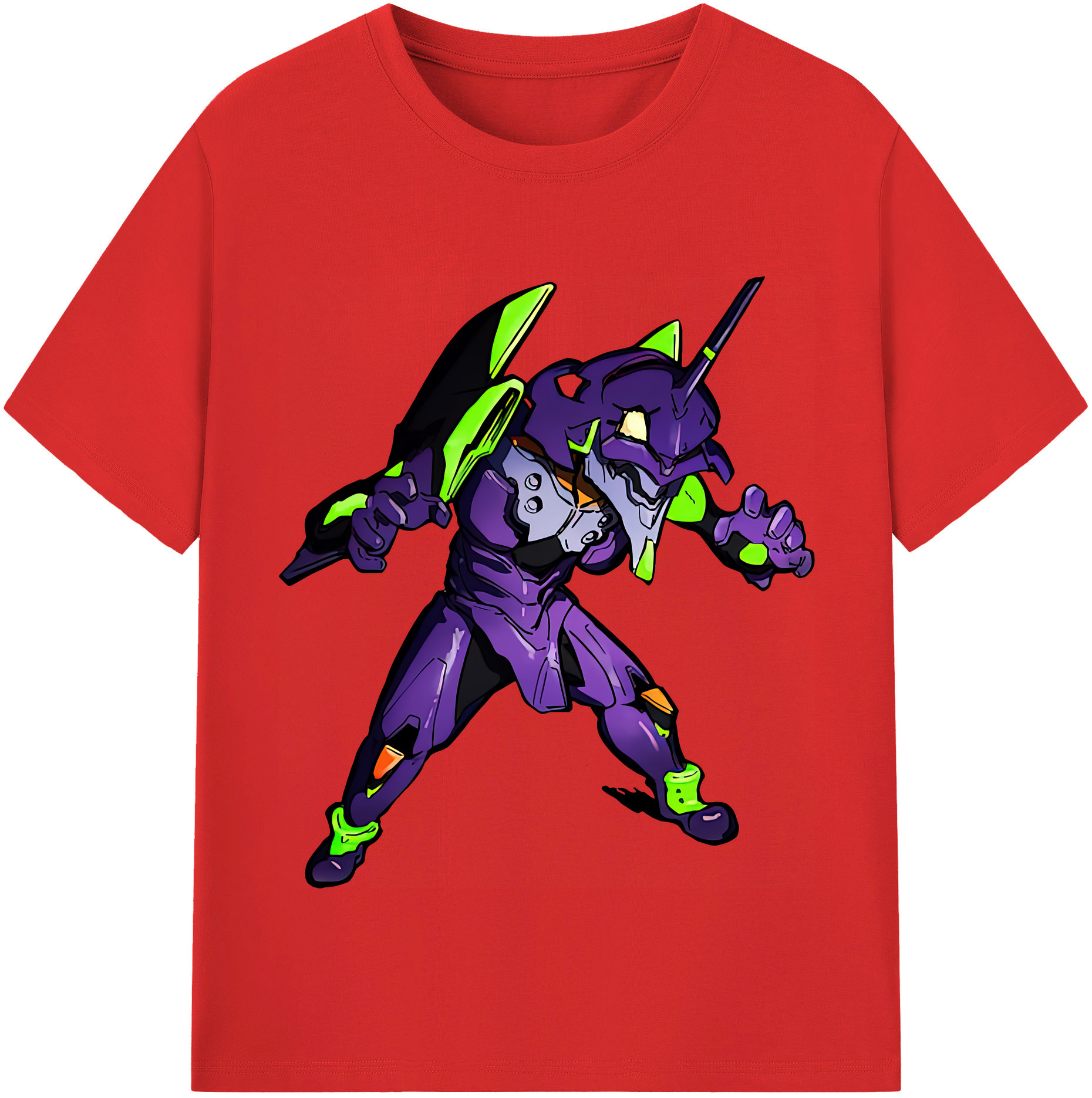 （画像用） EVA 新世紀エヴァンゲリオン レディースカジュアルプリントTシャツ（綿100％）