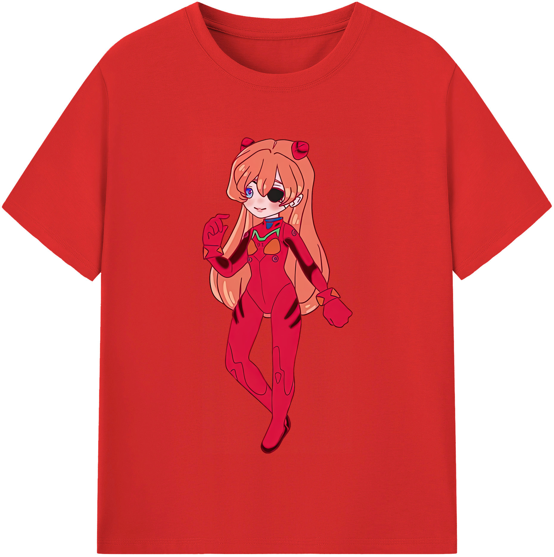 （画像用） EVA 新世紀エヴァンゲリオン レディースカジュアルプリントTシャツ（綿100％）