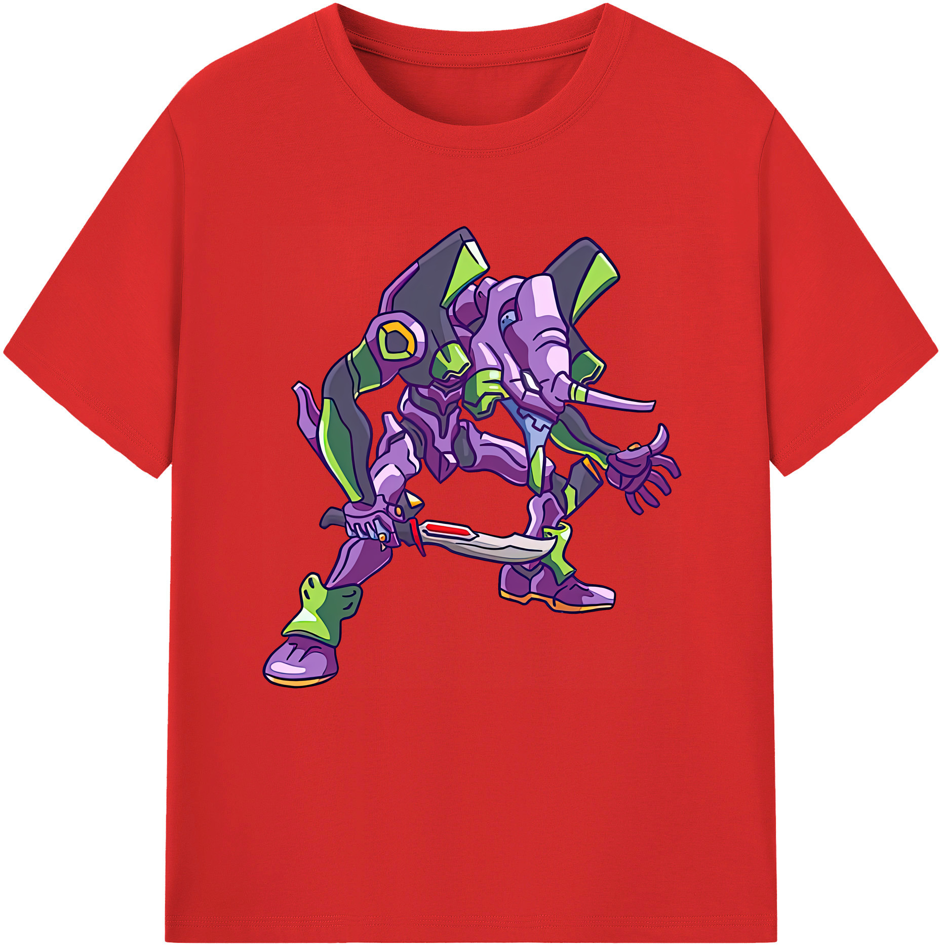 （画像用） EVA 新世紀エヴァンゲリオン レディースカジュアルプリントTシャツ（綿100％）