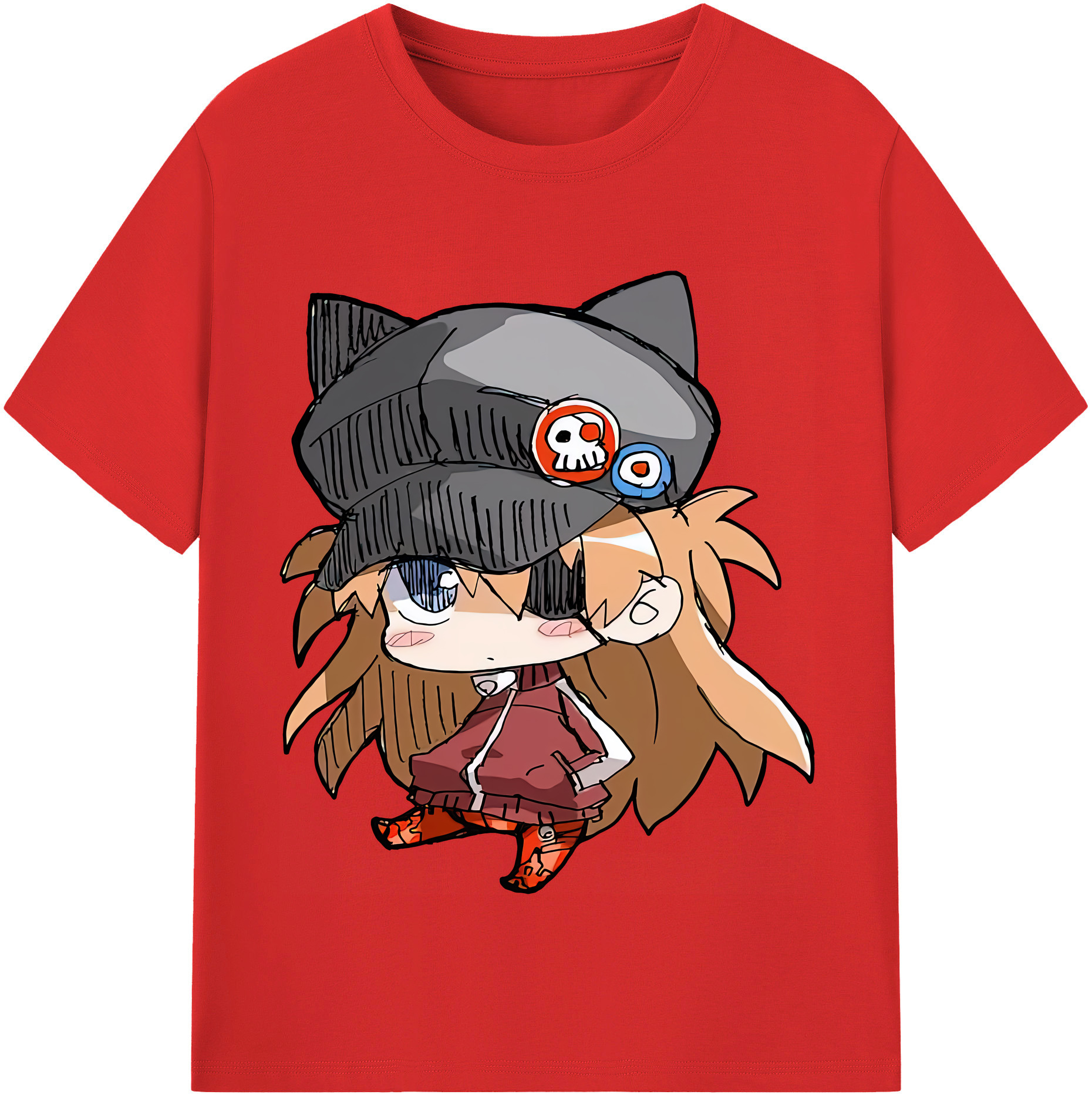 （画像用） EVA 新世紀エヴァンゲリオン レディースカジュアルプリントTシャツ（綿100％）