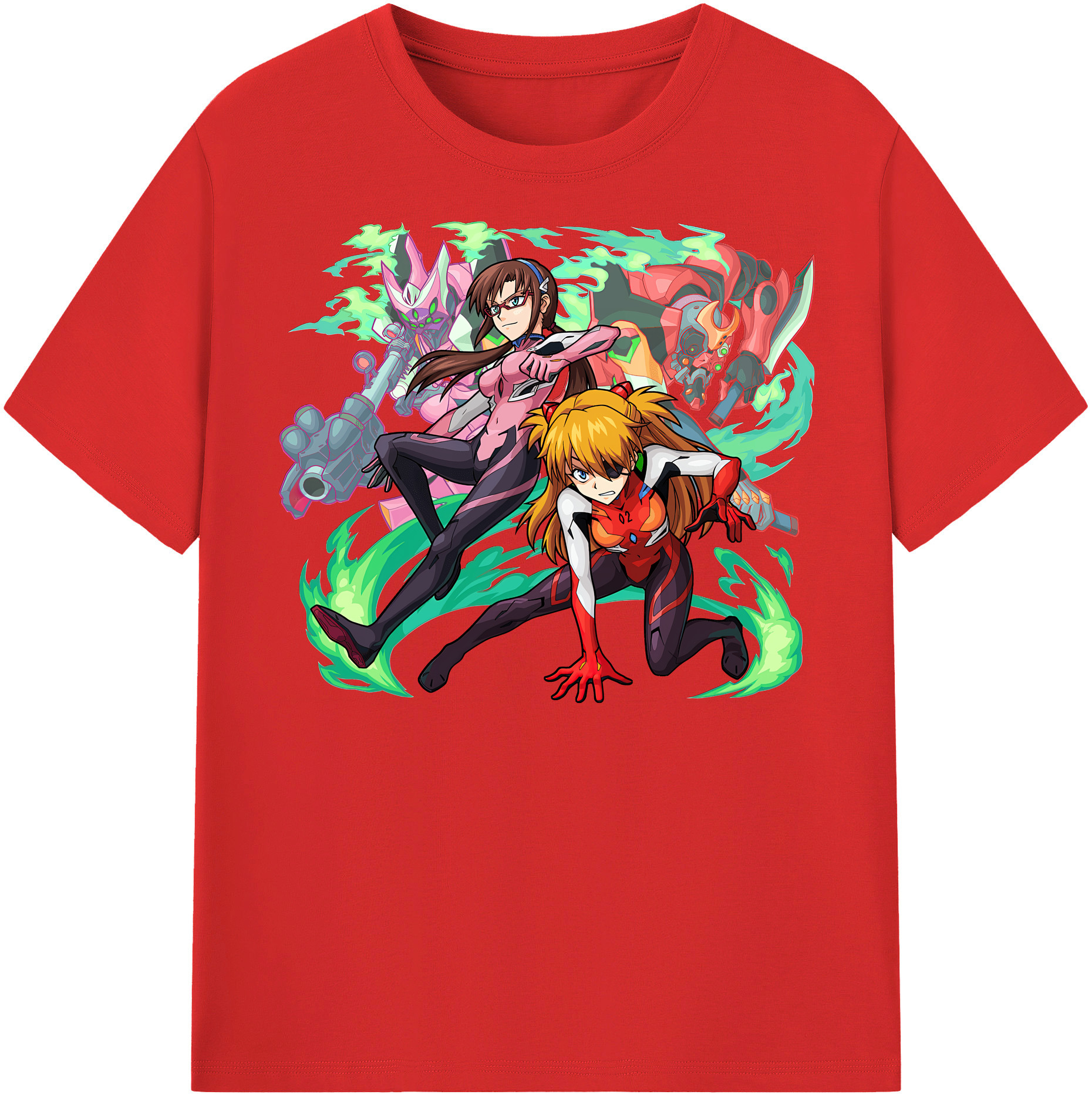 （画像用） EVA 新世紀エヴァンゲリオン レディースカジュアルプリントTシャツ（綿100％）