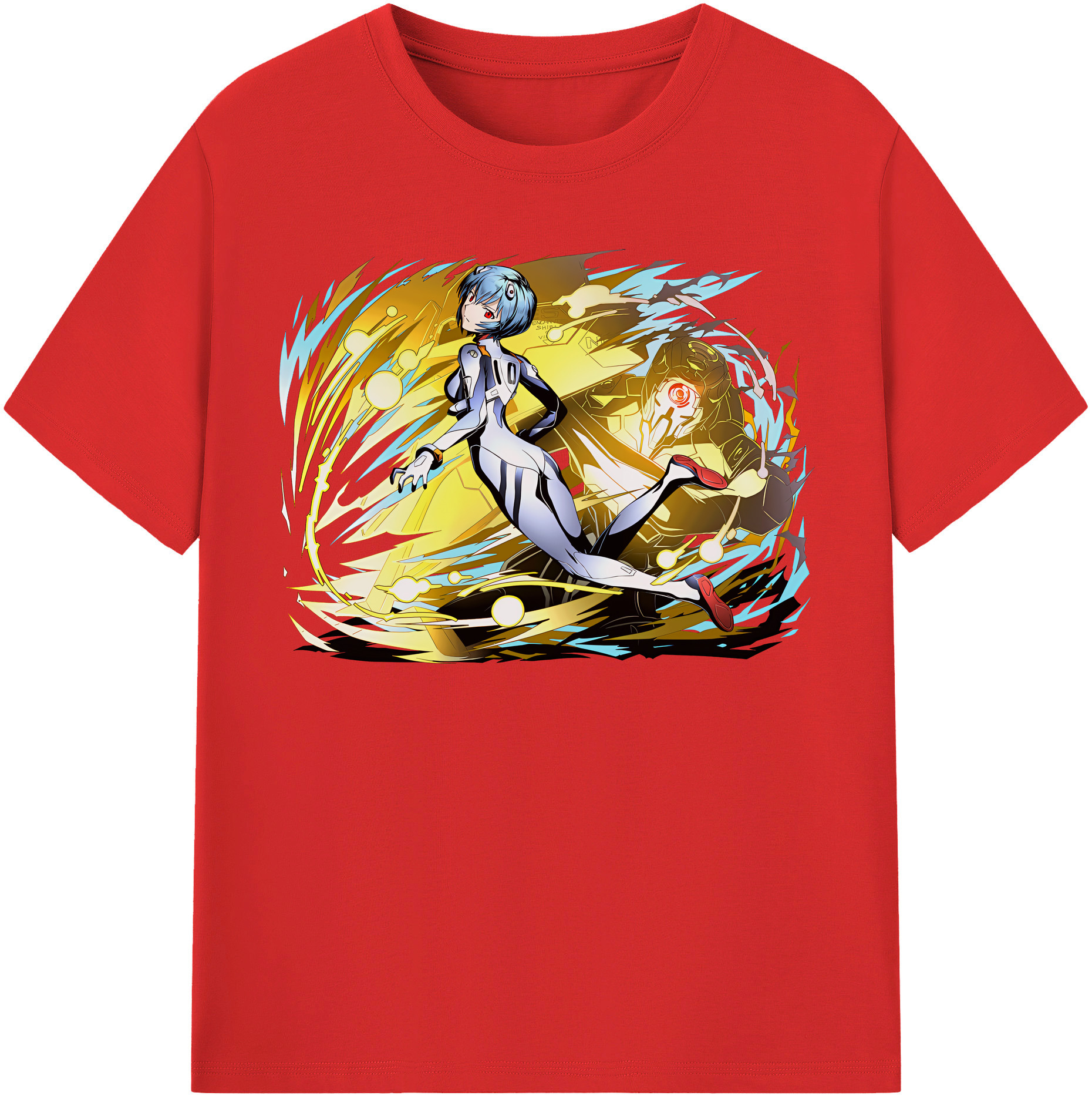 （画像用） EVA 新世紀エヴァンゲリオン レディースカジュアルプリントTシャツ（綿100％）