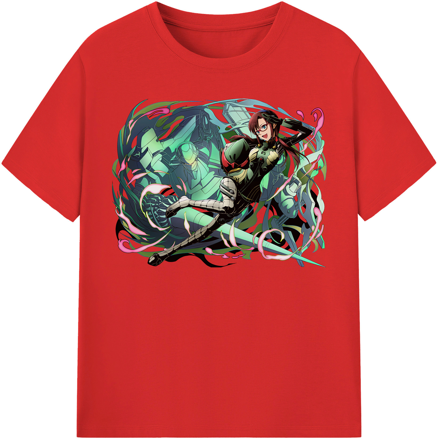 （画像用） EVA 新世紀エヴァンゲリオン レディースカジュアルプリントTシャツ（綿100％）