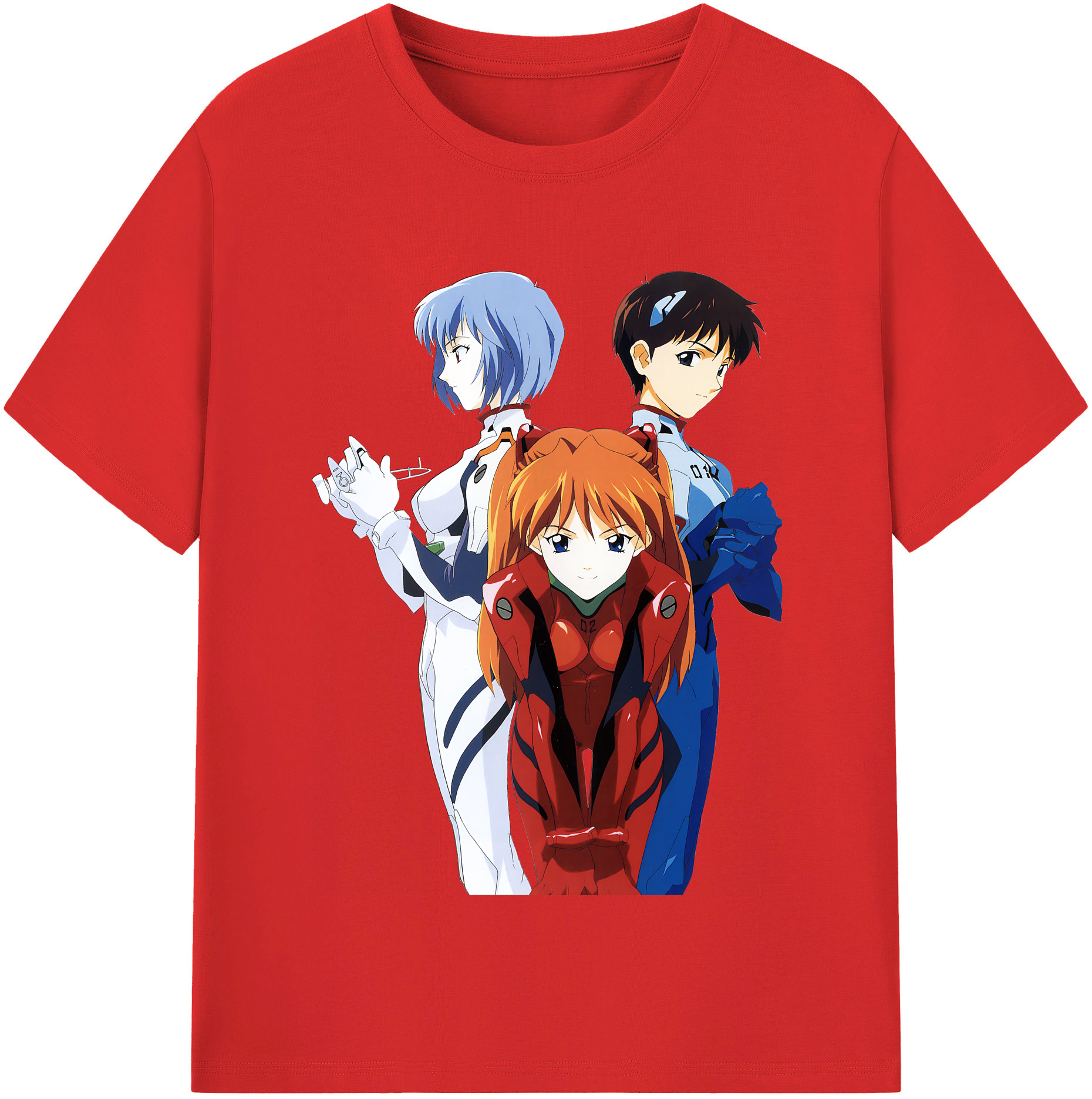 （画像用） EVA 新世紀エヴァンゲリオン レディースカジュアルプリントTシャツ（綿100％）