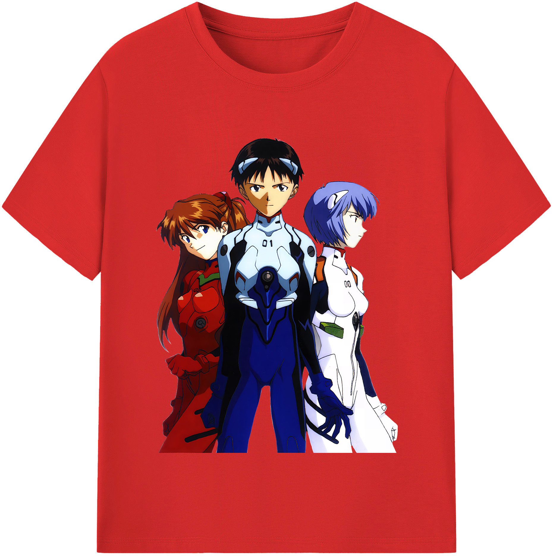 （画像用） EVA 新世紀エヴァンゲリオン レディースカジュアルプリントTシャツ（綿100％）