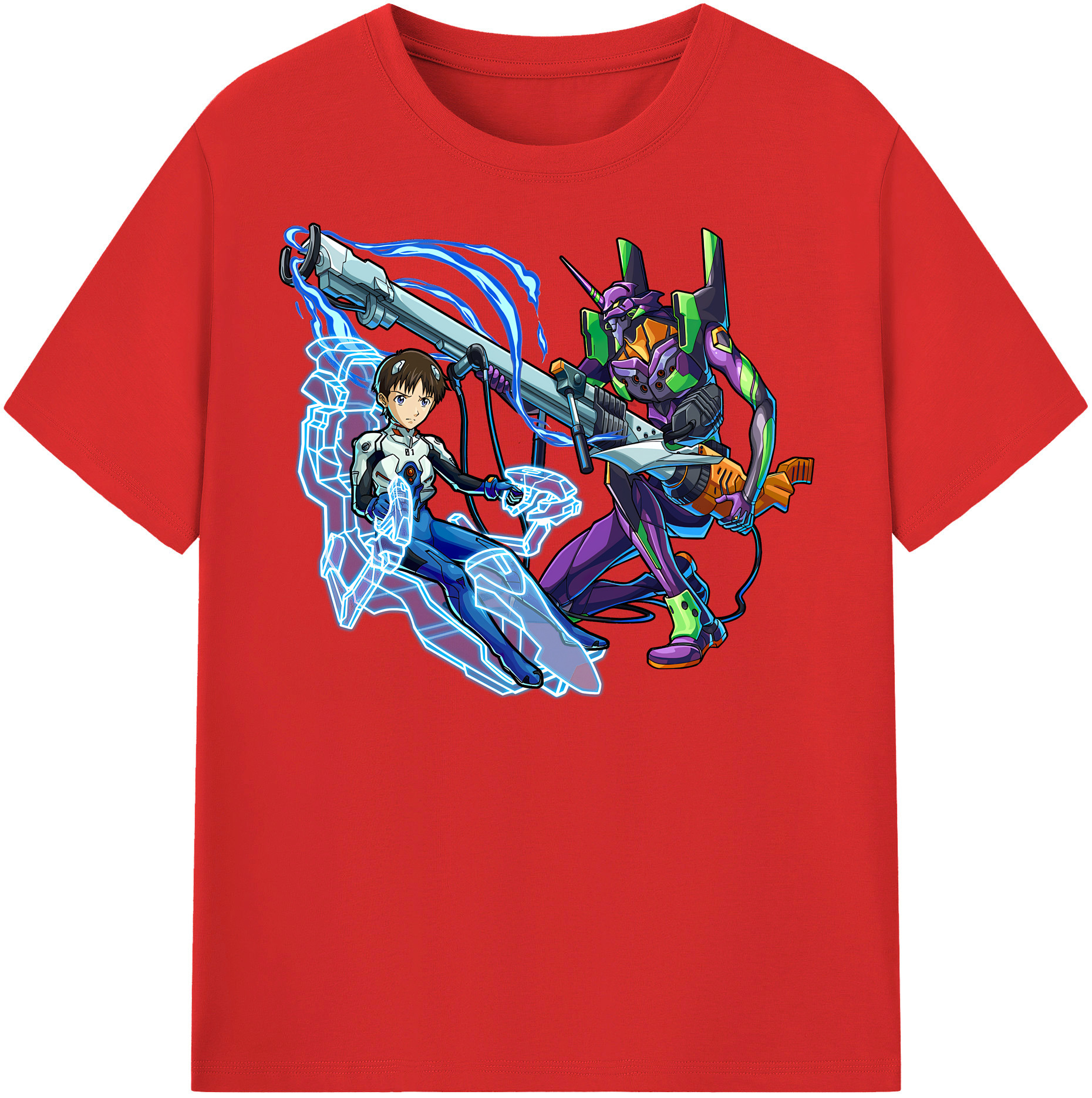 （画像用） EVA 新世紀エヴァンゲリオン レディースカジュアルプリントTシャツ（綿100％）