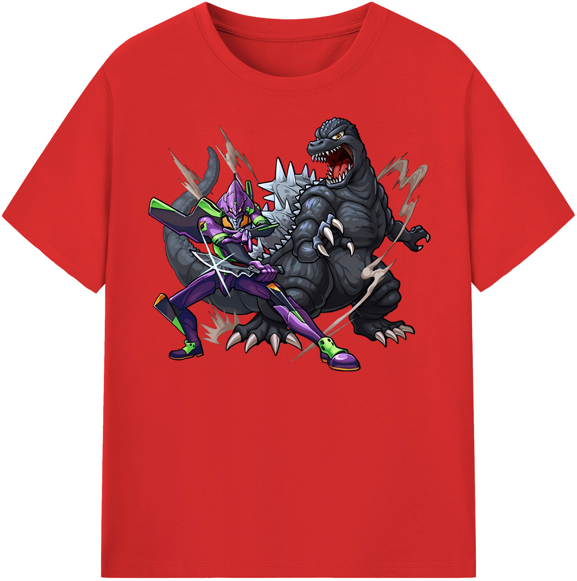 （画像用） EVA 新世紀エヴァンゲリオン レディースカジュアルプリントTシャツ（綿100％）