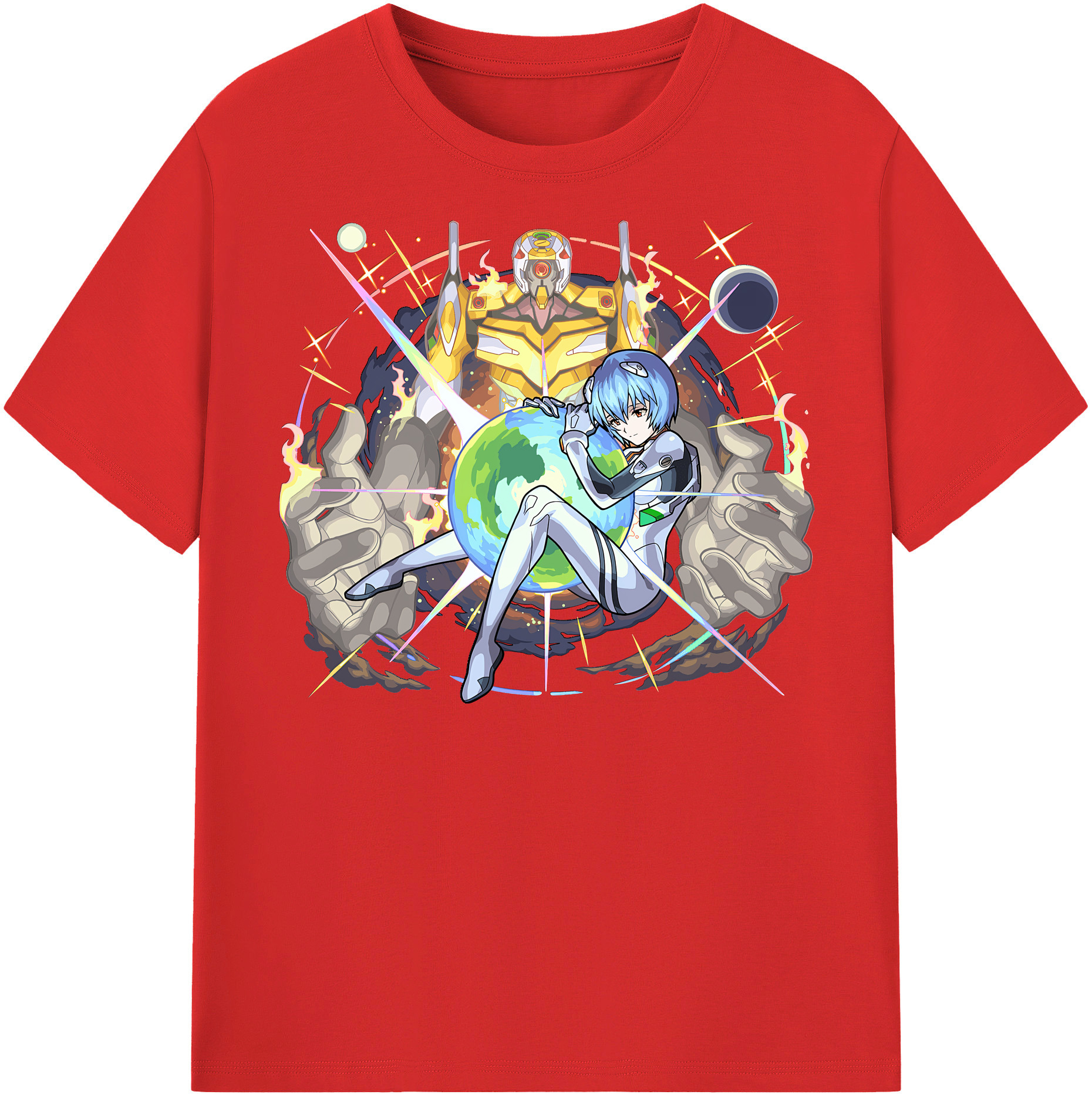（画像用） EVA 新世紀エヴァンゲリオン レディースカジュアルプリントTシャツ（綿100％）
