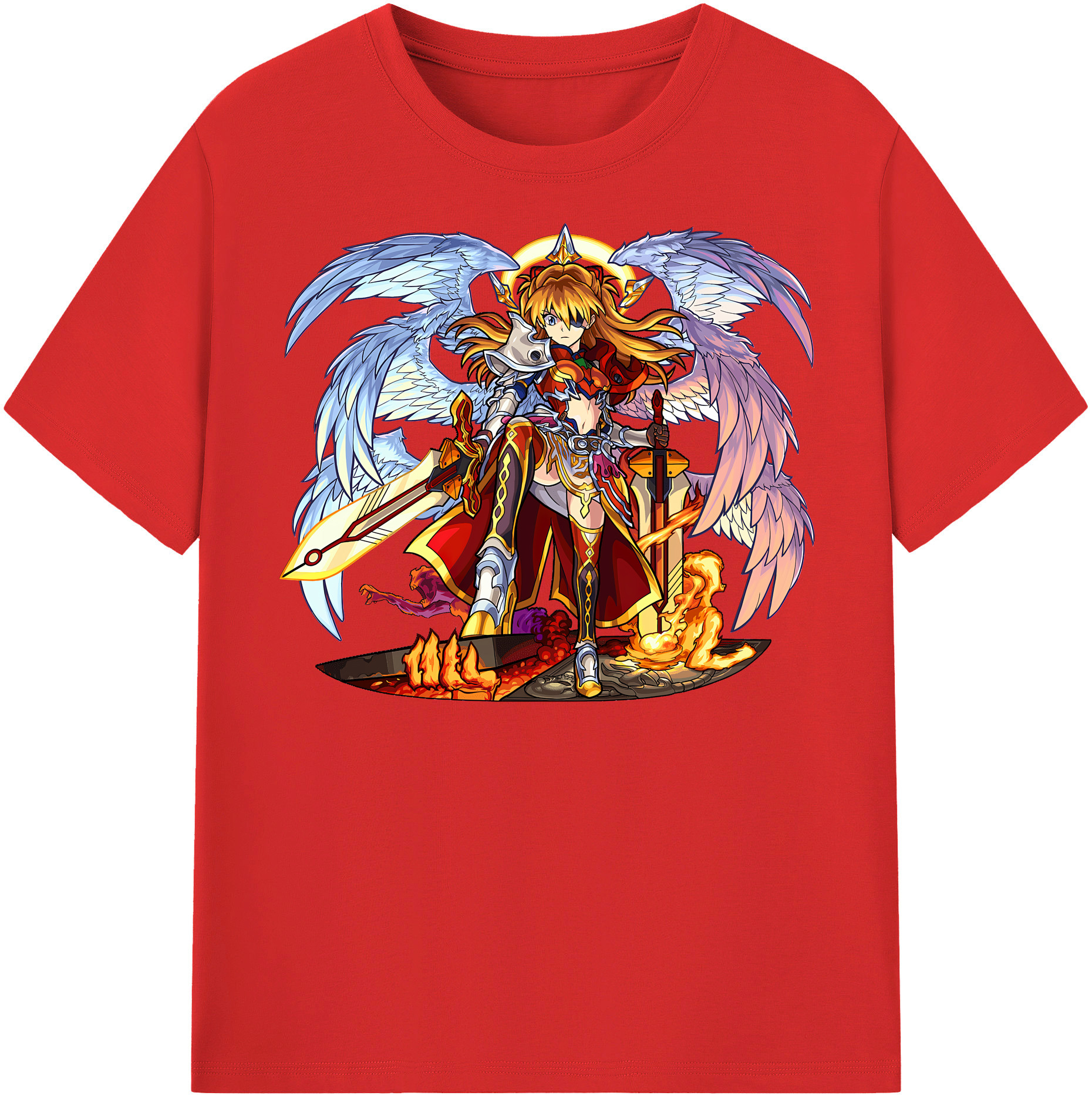 （画像用） EVA 新世紀エヴァンゲリオン レディースカジュアルプリントTシャツ（綿100％）