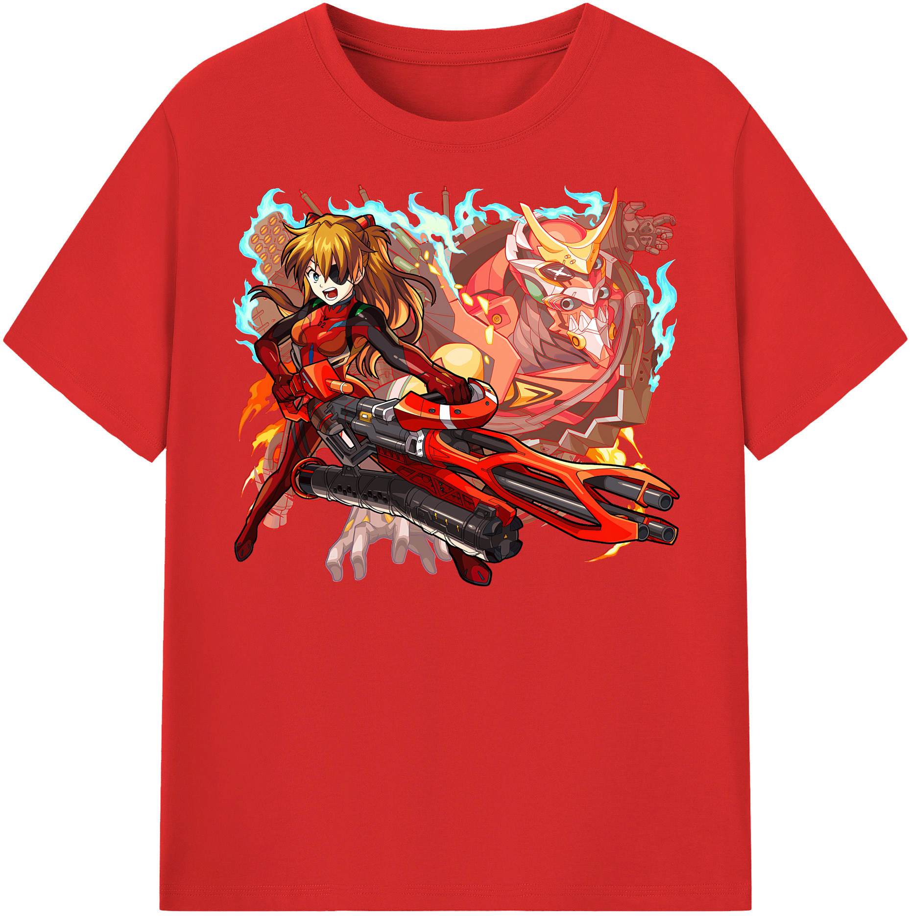 （画像用） EVA 新世紀エヴァンゲリオン レディースカジュアルプリントTシャツ（綿100％）