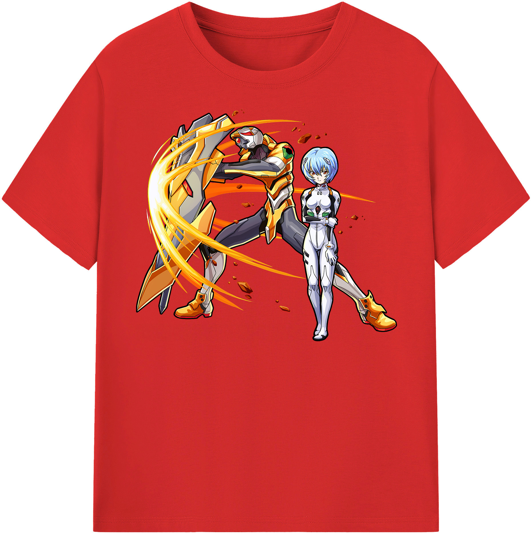 （画像用） EVA 新世紀エヴァンゲリオン レディースカジュアルプリントTシャツ（綿100％）