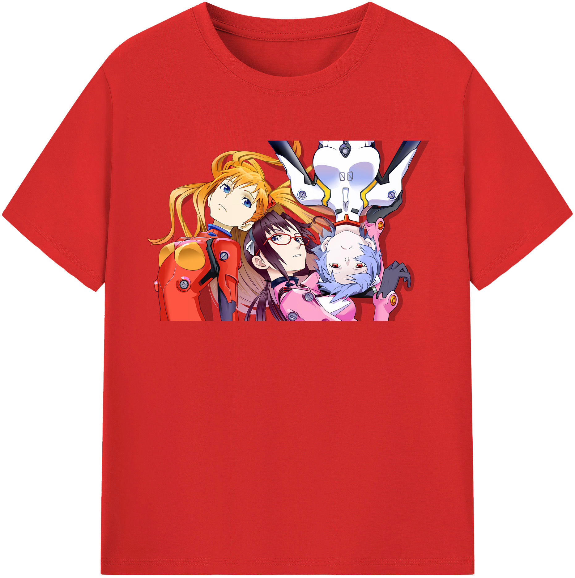 （画像用） EVA 新世紀エヴァンゲリオン レディースカジュアルプリントTシャツ（綿100％）