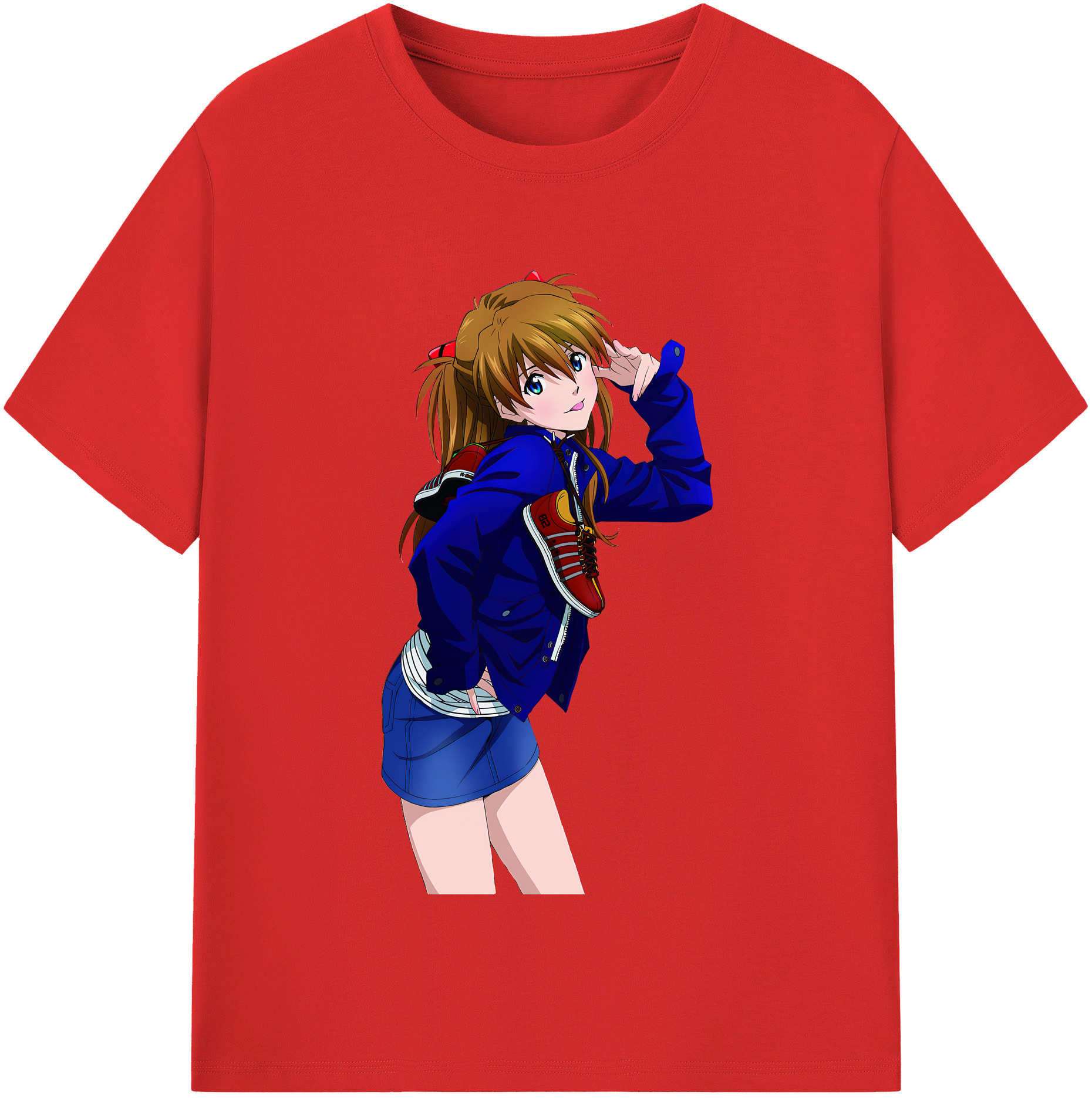 （画像用） EVA 新世紀エヴァンゲリオン レディースカジュアルプリントTシャツ（綿100％）