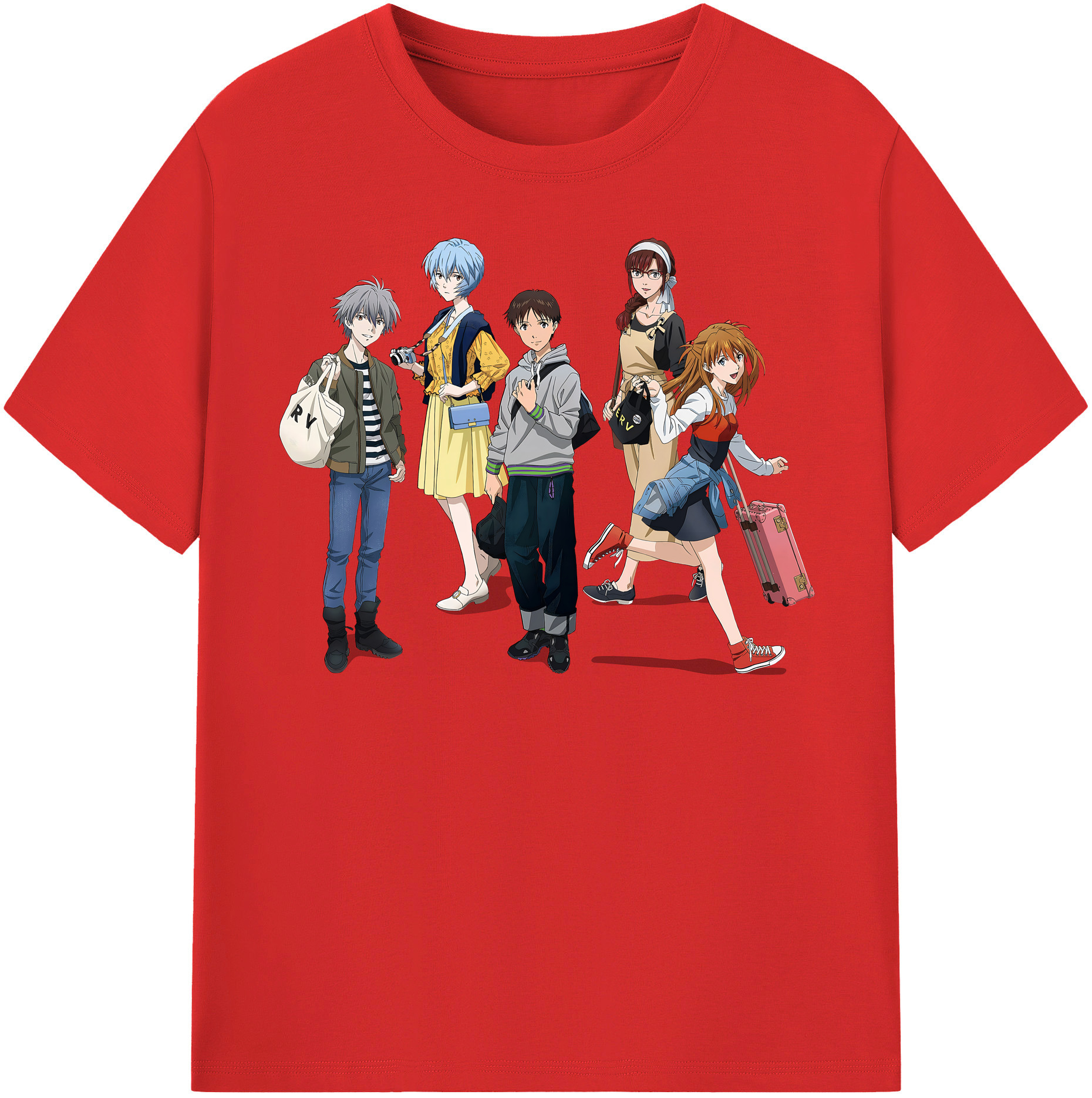 （画像用） EVA 新世紀エヴァンゲリオン レディースカジュアルプリントTシャツ（綿100％）