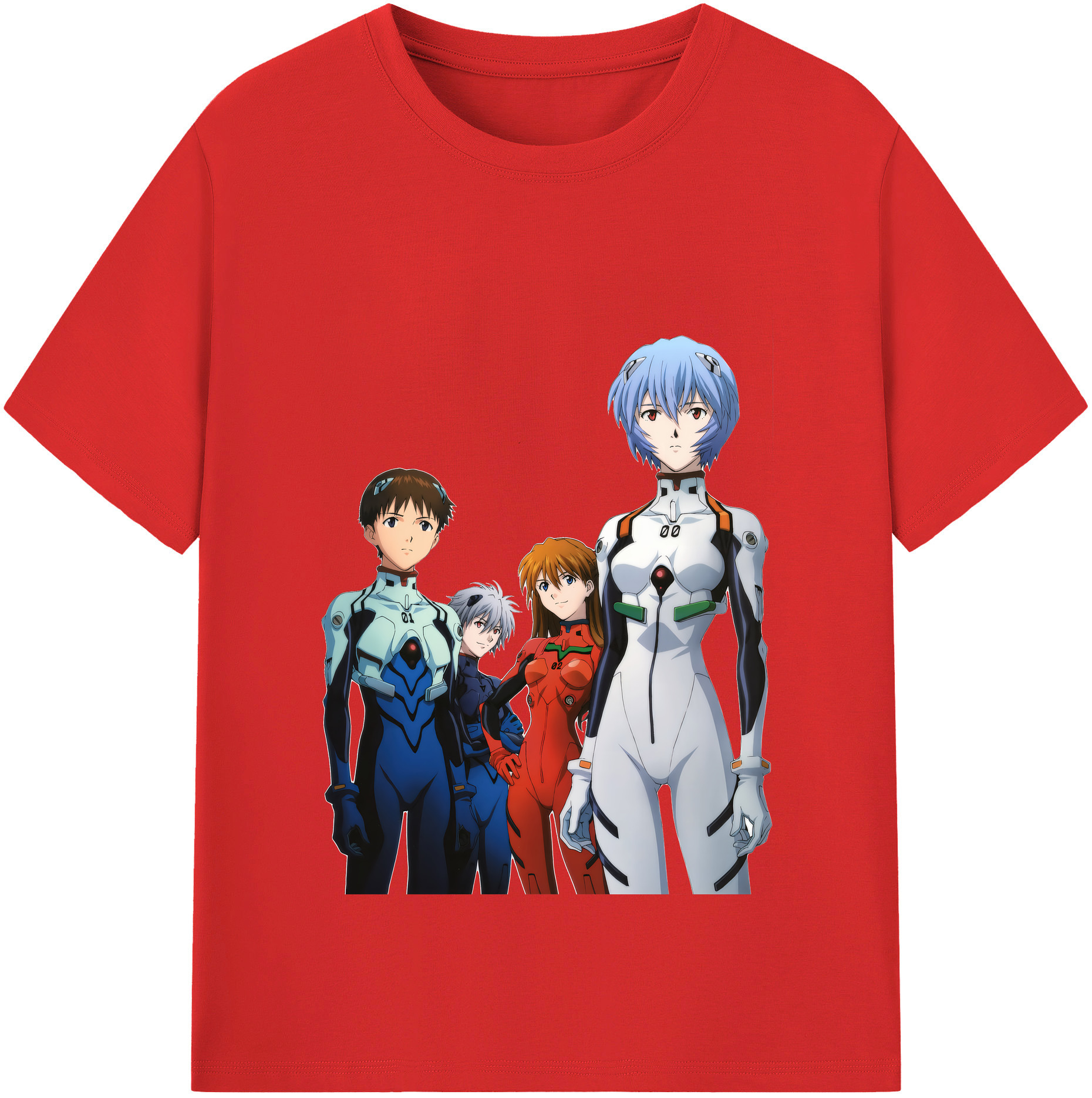 （画像用） EVA 新世紀エヴァンゲリオン レディースカジュアルプリントTシャツ（綿100％）