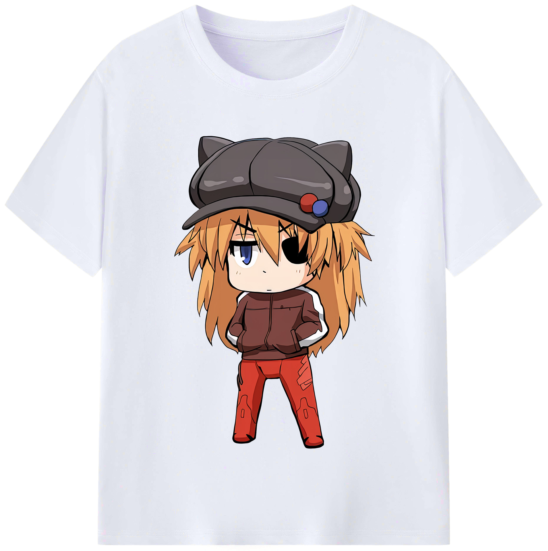 （画像用） EVA 新世紀エヴァンゲリオン レディースカジュアルプリントTシャツ（綿100％）