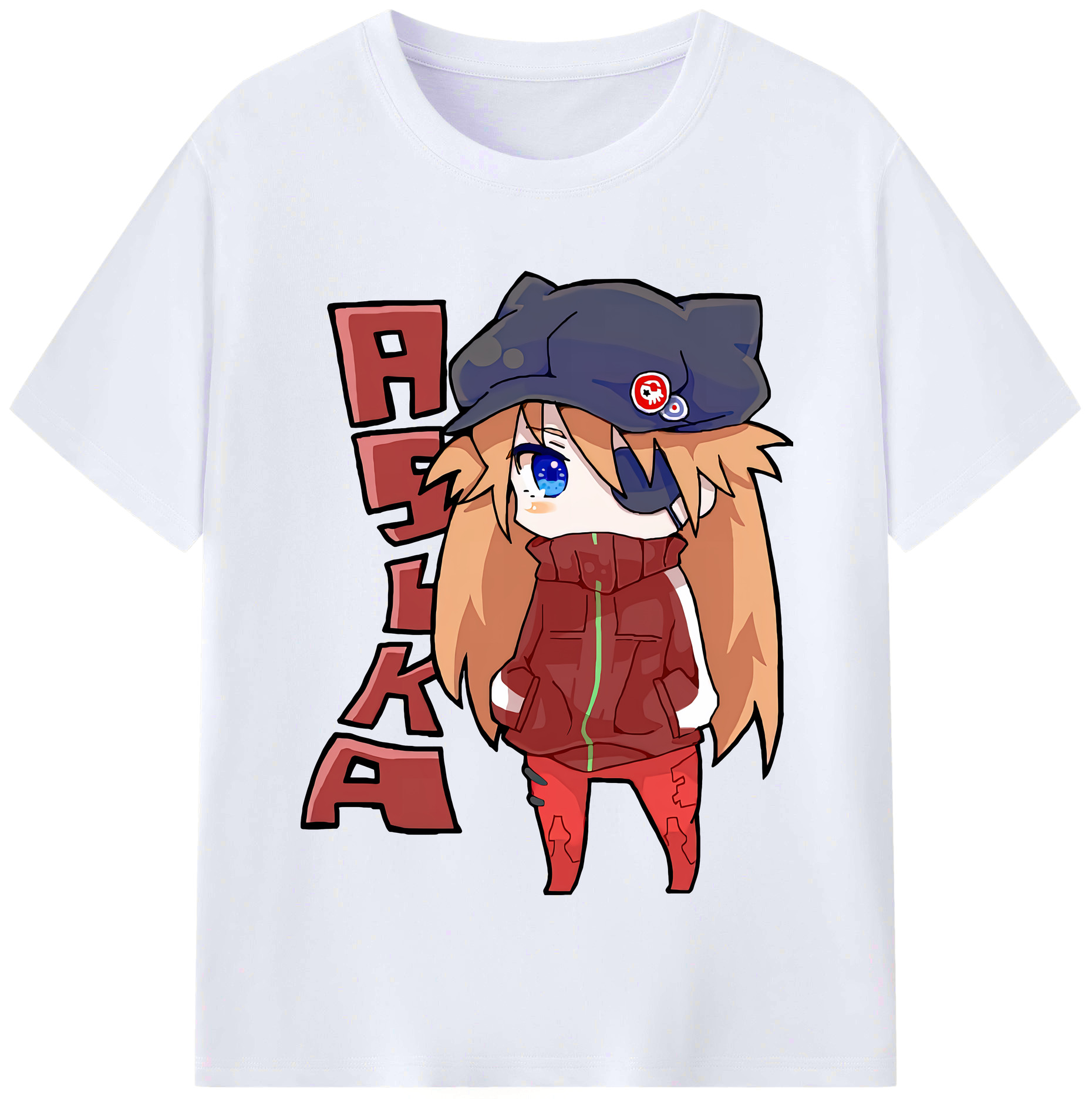 （画像用） EVA 新世紀エヴァンゲリオン レディースカジュアルプリントTシャツ（綿100％）
