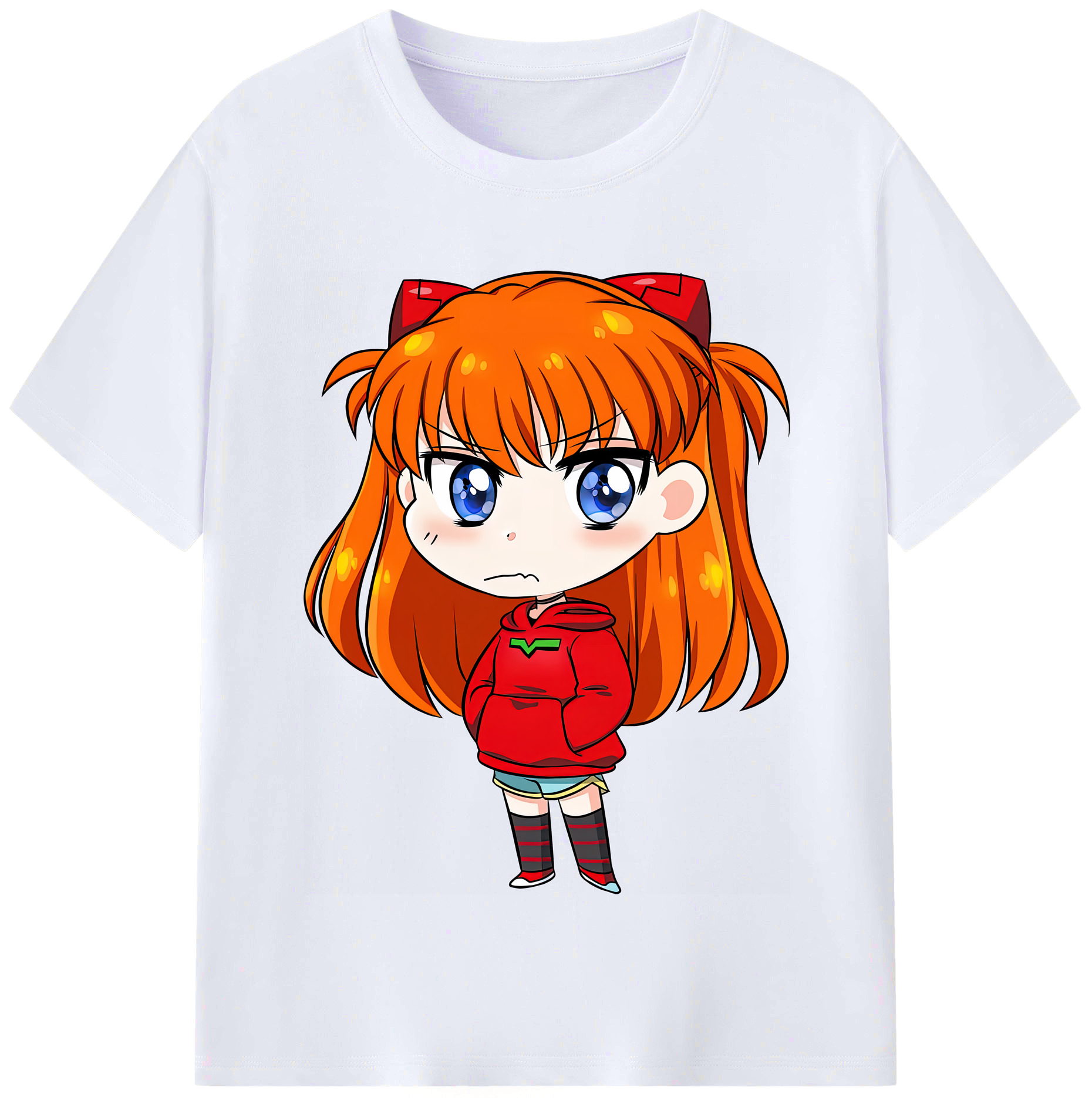 （画像用） EVA 新世紀エヴァンゲリオン レディースカジュアルプリントTシャツ（綿100％）