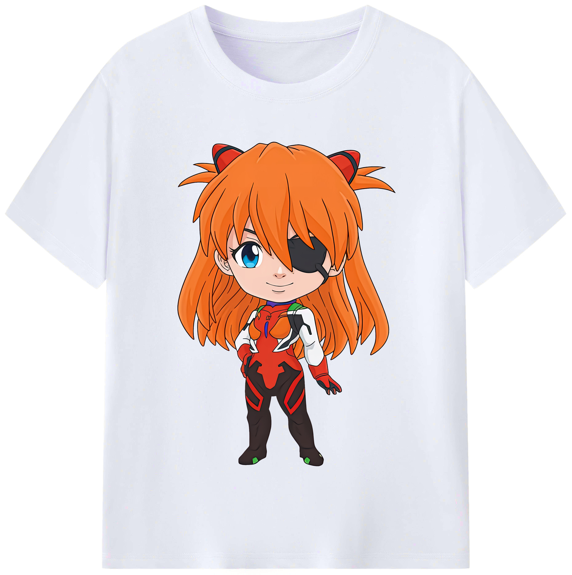 （画像用） EVA 新世紀エヴァンゲリオン レディースカジュアルプリントTシャツ（綿100％）