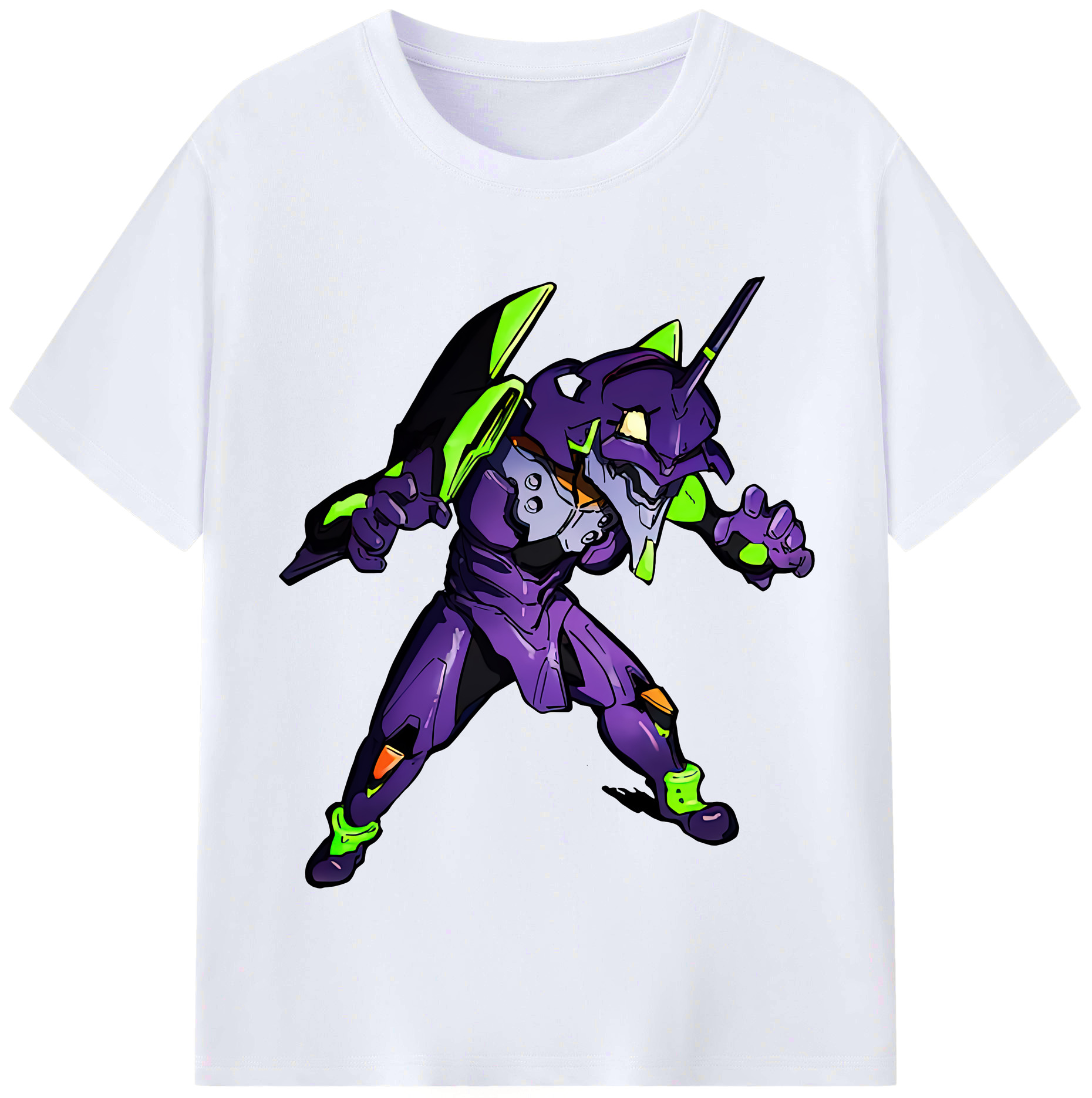 （画像用） EVA 新世紀エヴァンゲリオン レディースカジュアルプリントTシャツ（綿100％）