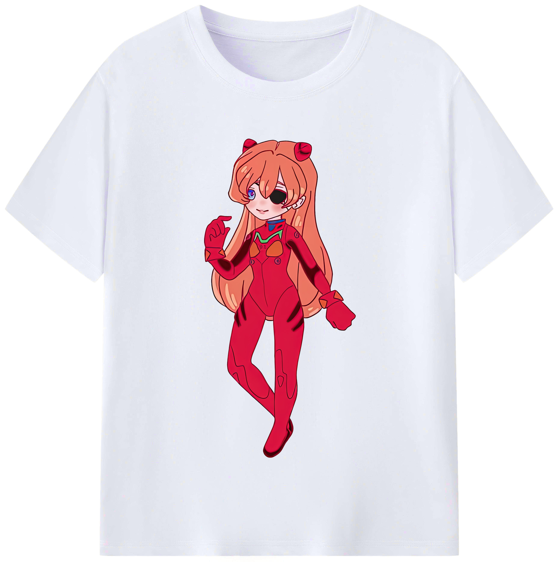 （画像用） EVA 新世紀エヴァンゲリオン レディースカジュアルプリントTシャツ（綿100％）