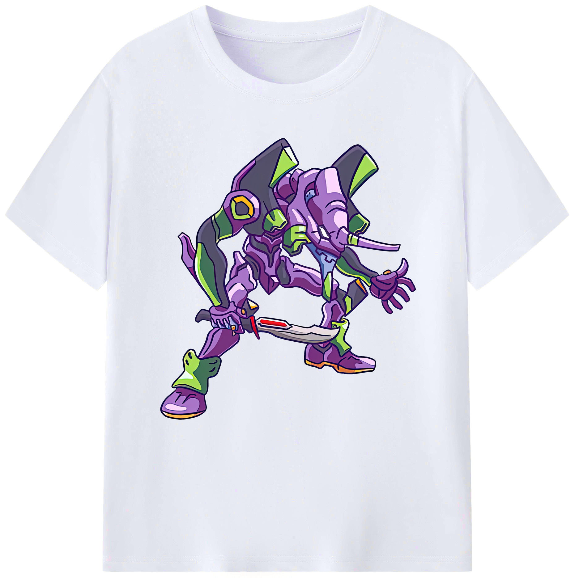 （画像用） EVA 新世紀エヴァンゲリオン レディースカジュアルプリントTシャツ（綿100％）