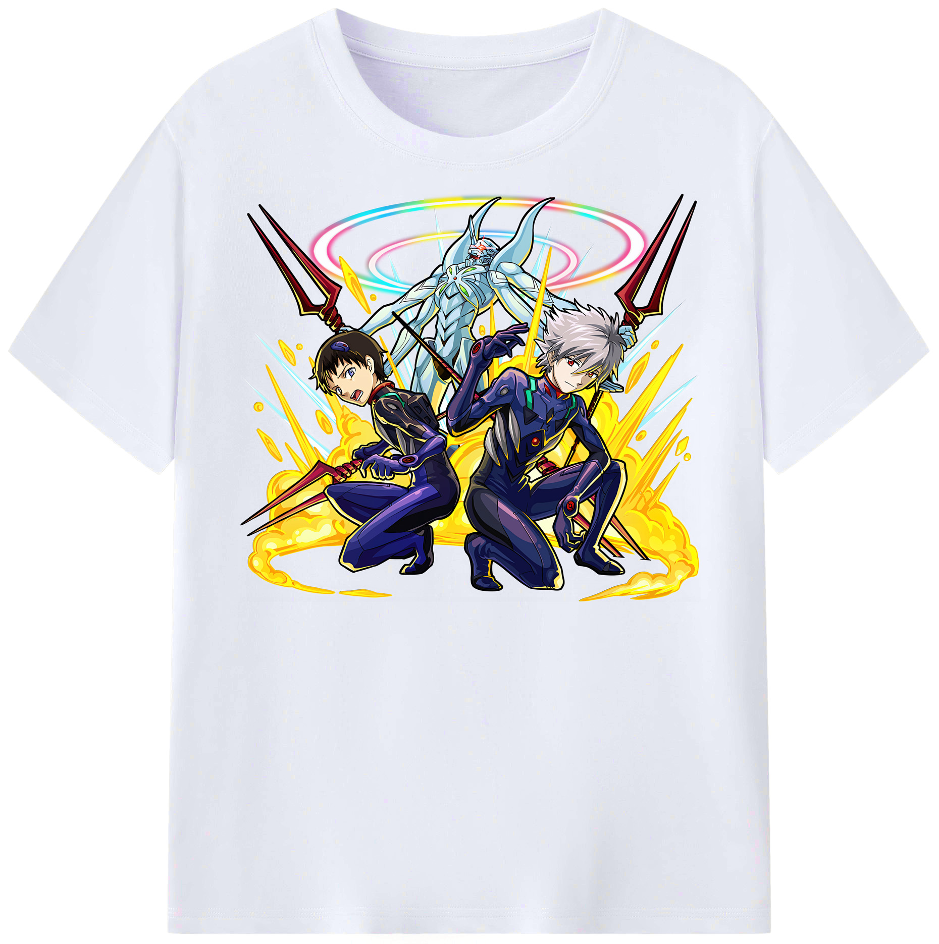 （画像用） EVA 新世紀エヴァンゲリオン レディースカジュアルプリントTシャツ（綿100％）