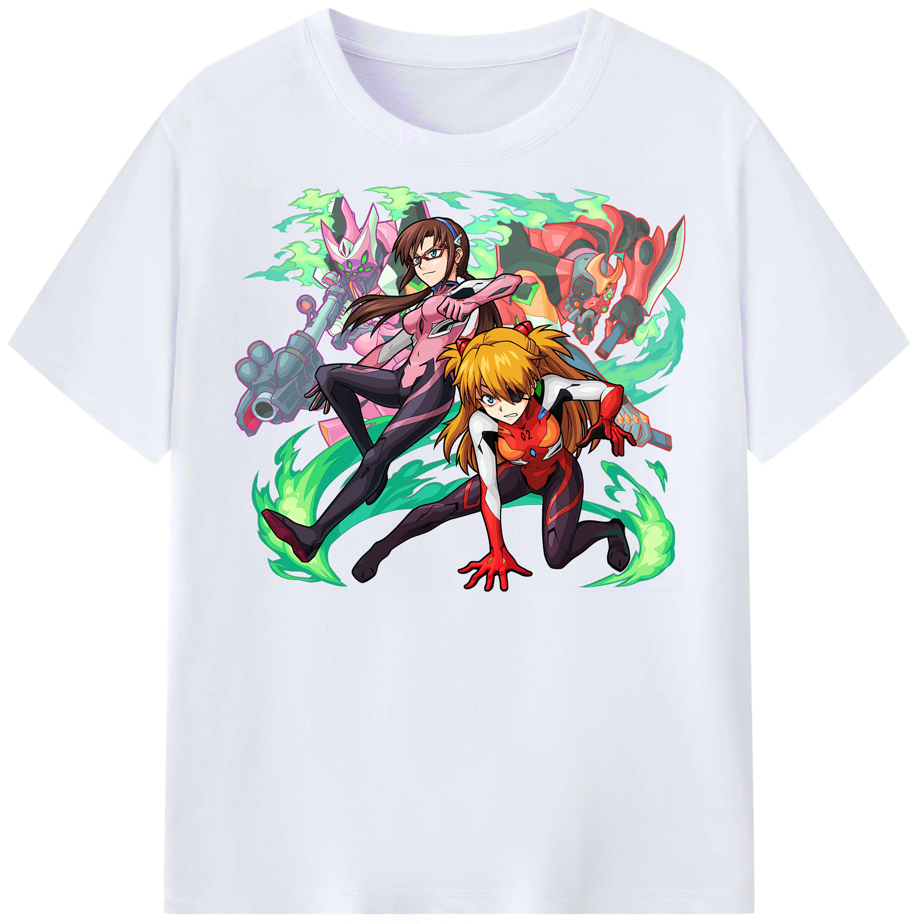 （画像用） EVA 新世紀エヴァンゲリオン レディースカジュアルプリントTシャツ（綿100％）