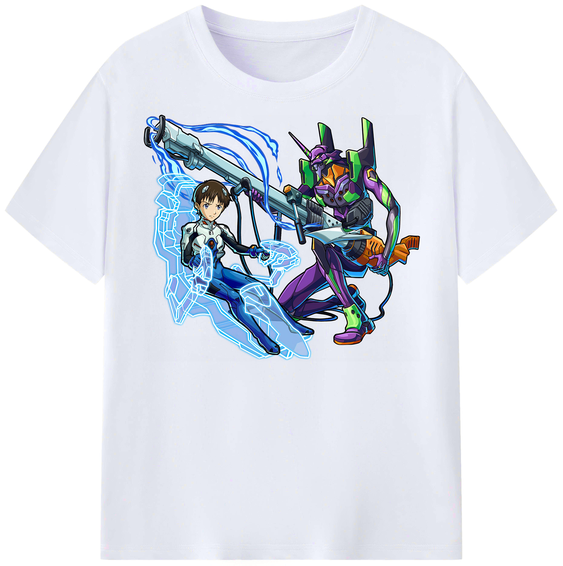 （画像用） EVA 新世紀エヴァンゲリオン レディースカジュアルプリントTシャツ（綿100％）