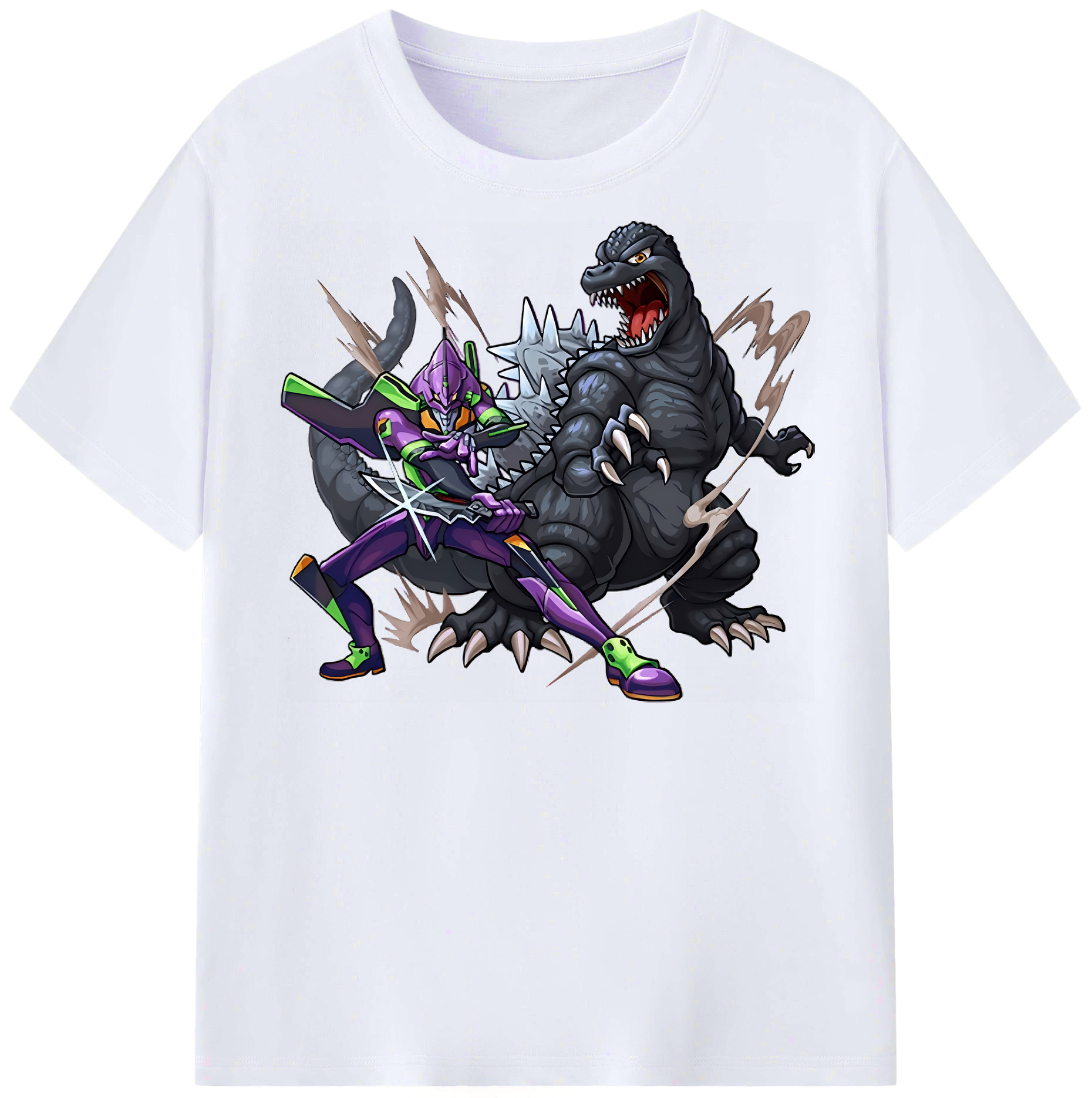 （画像用） EVA 新世紀エヴァンゲリオン レディースカジュアルプリントTシャツ（綿100％）