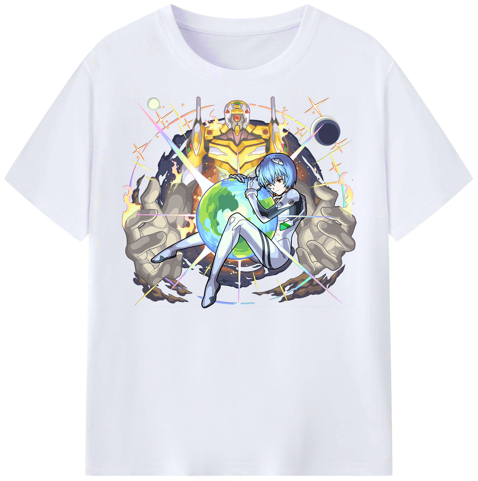 （画像用） EVA 新世紀エヴァンゲリオン レディースカジュアルプリントTシャツ（綿100％）